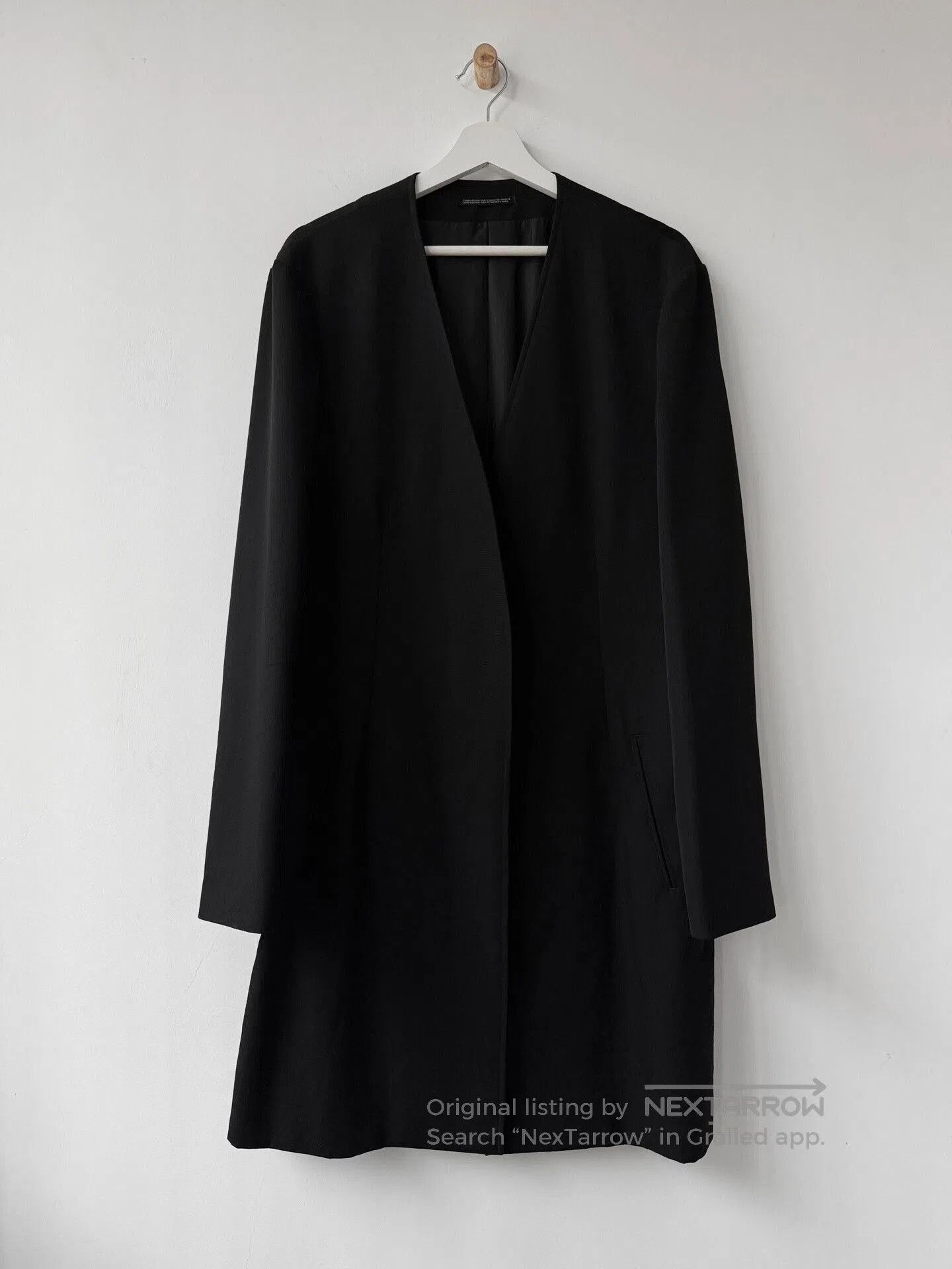 Yohji Yamamoto minimalist black wool coat by yohji yamamoto. Size US M / EU 48-50 / 2 - 2 Thumbnail