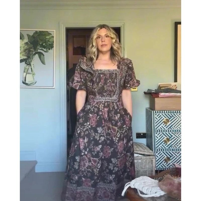 Sea New York Sea New York Tess Cotton Midi Dress Black Floral size 00 XS Size XXS / US 00 / IT 34 - 5 Thumbnail