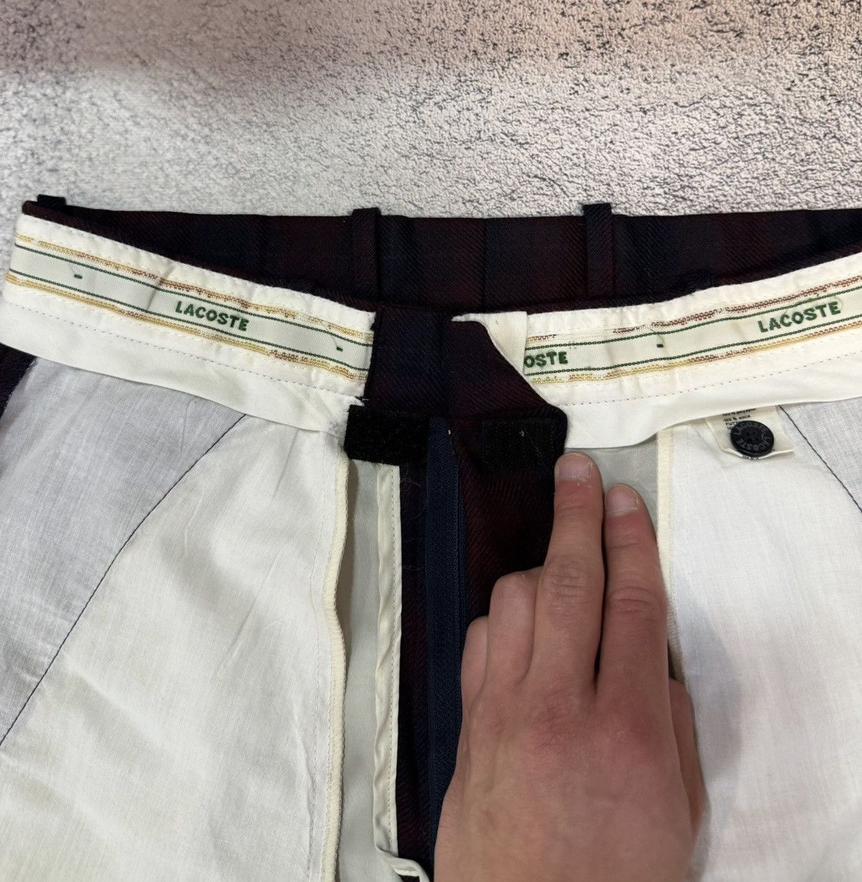 Lacoste Vintage Lacoste Pants Trousers Men Made In France Wool Plaid Size US 30 / EU 46 - 17 Thumbnail