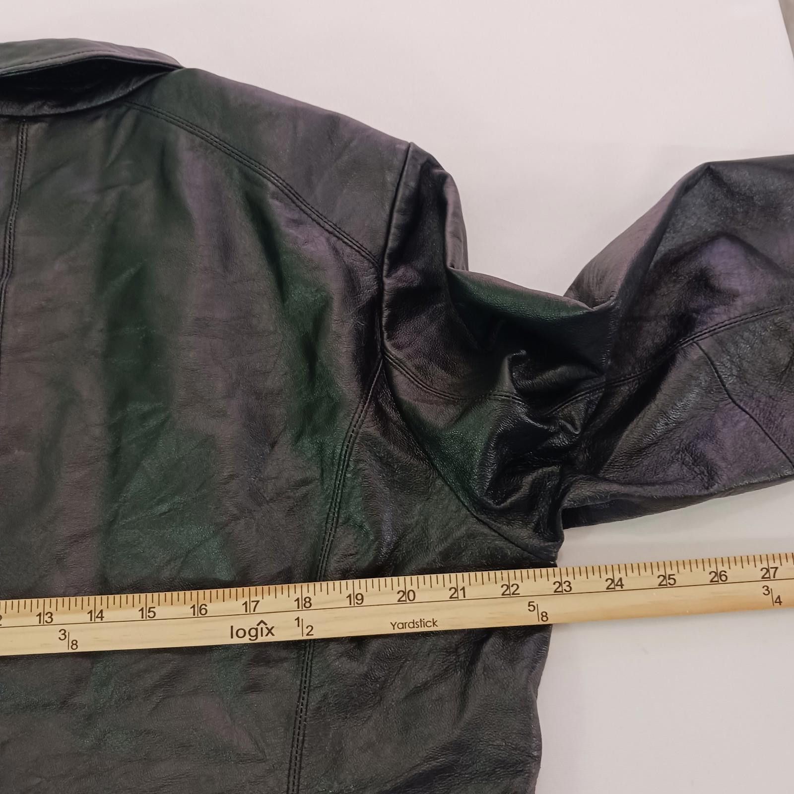 Designer Worthington RN#93677 Women's Black Genuine Leather Jacket XL Size XL / US 12-14 / IT 48-50 - 5 Thumbnail