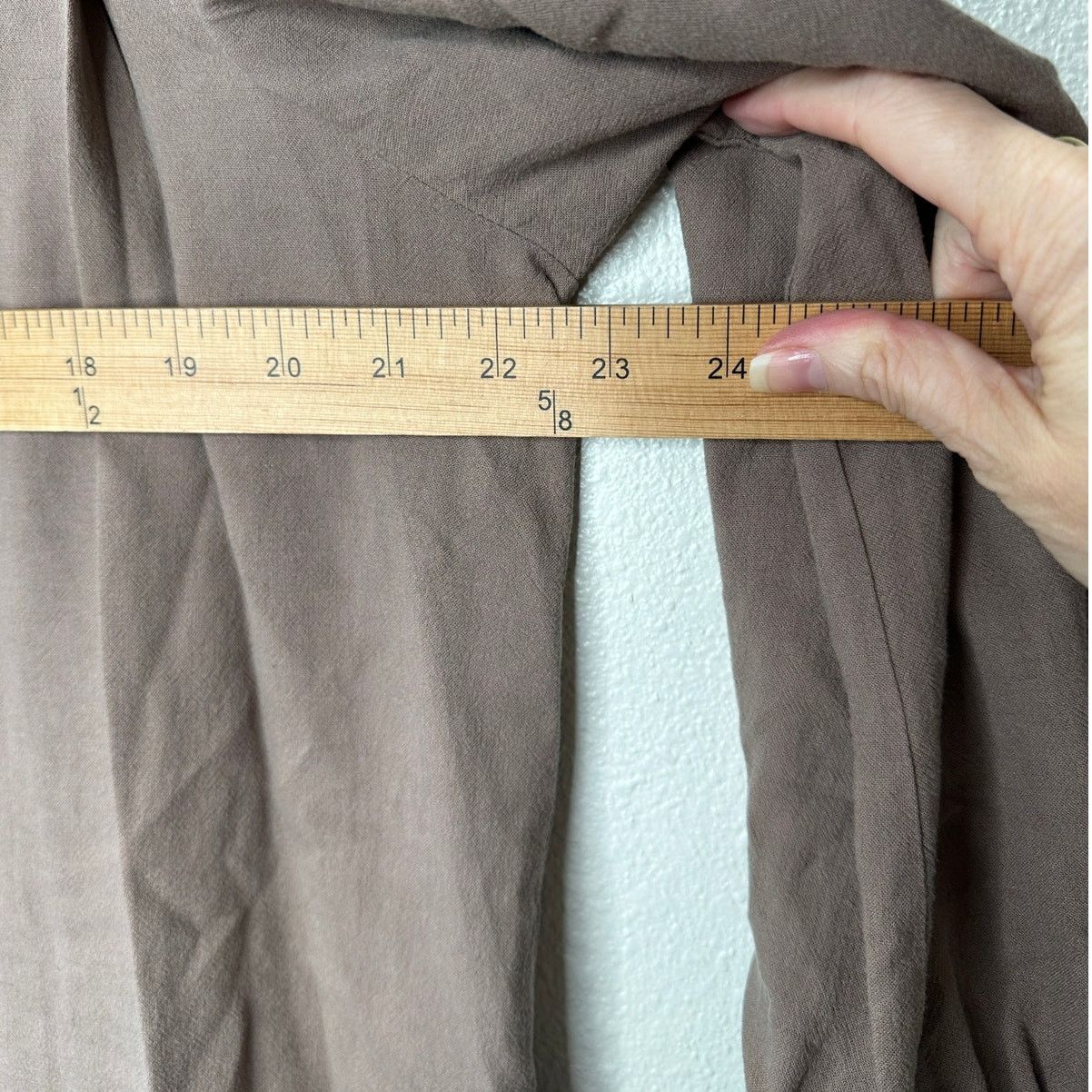 Other NWT Poetry Brown Funnel Neck Button Long Sleeve Blouse 12 Size XL / US 12-14 / IT 48-50 - 15 Thumbnail