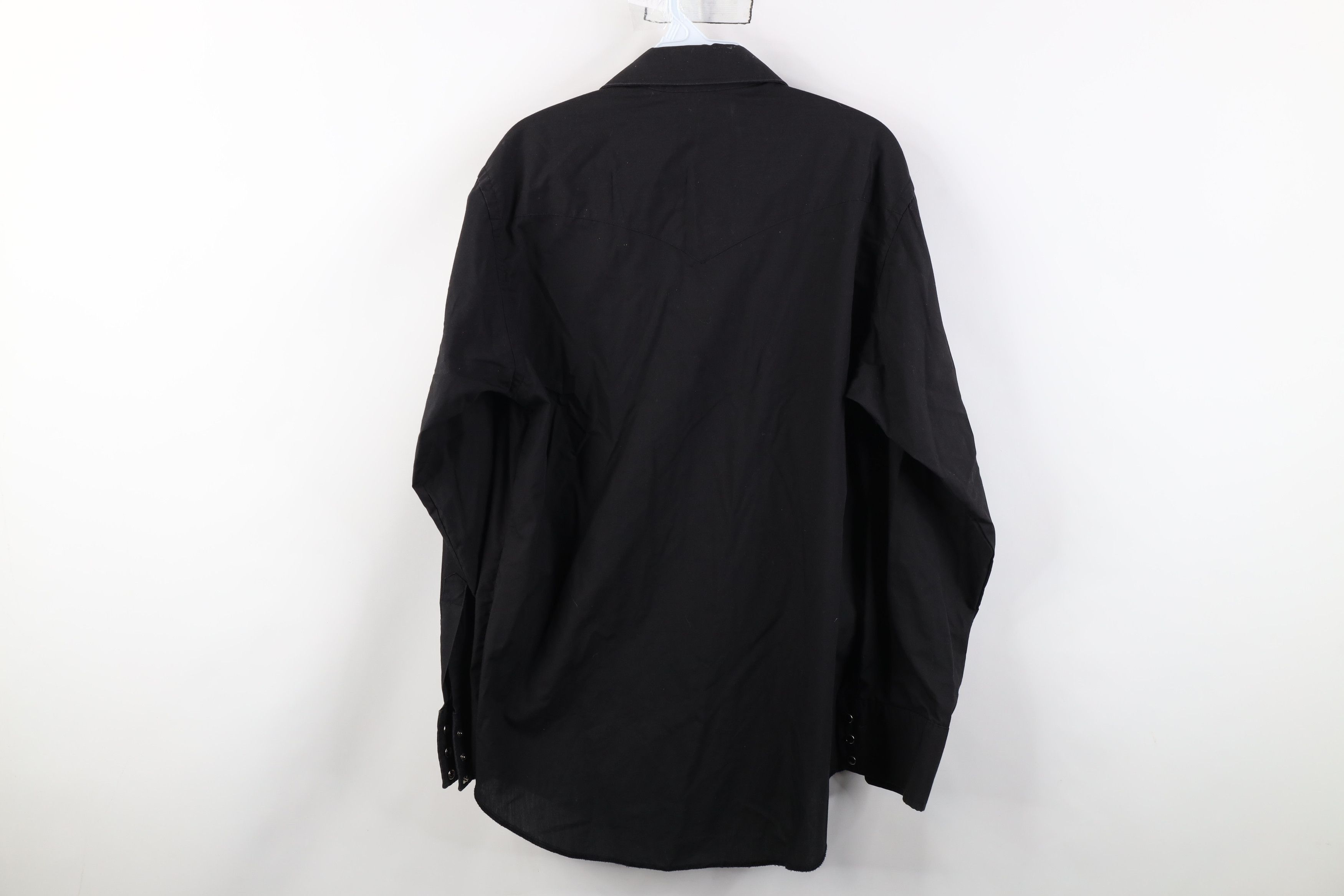 Wrangler Vintage 90s Wrangler Cowboy Snap Button Shirt Black USA Size US M / EU 48-50 / 2 - 14 Thumbnail