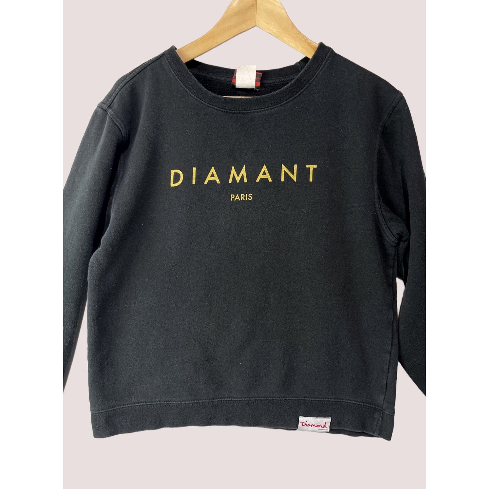 Diamond Supply Co. Diamond Supply Co Sweatshirt Womens Medium Diamant Paris Pullover Crew Black Cotton Blend Fleece Logo Beach Sports Winter Fall Spring Kid? Size M / US 6-8 / IT 42-44 - 1 Thumbnail