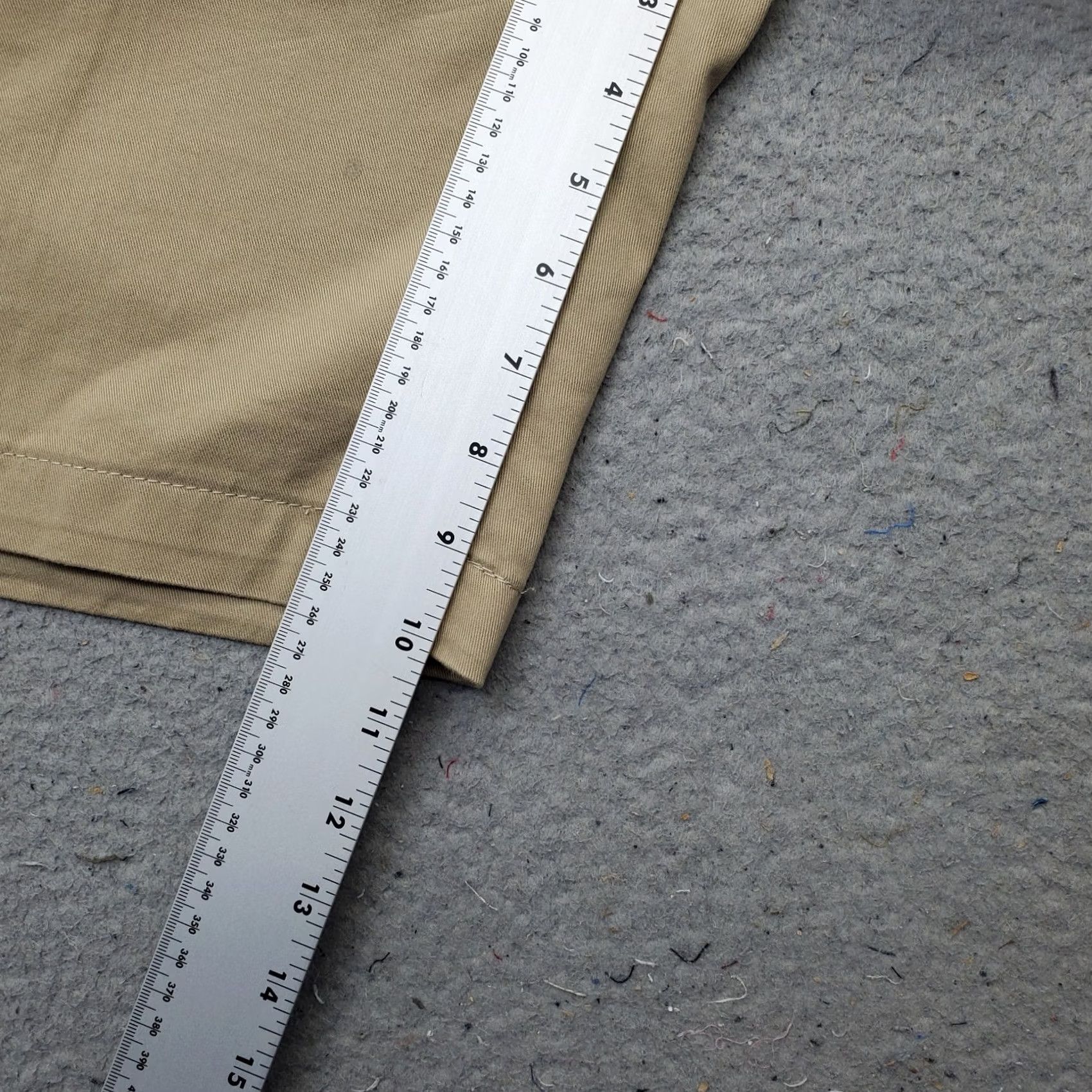 Vintage Saddlebred Mens Chino Shorts 44W Tan Flat Front Stretch 09012 Casual Summer Nicaraguan? Size US 44 / EU 60 - 4 Thumbnail