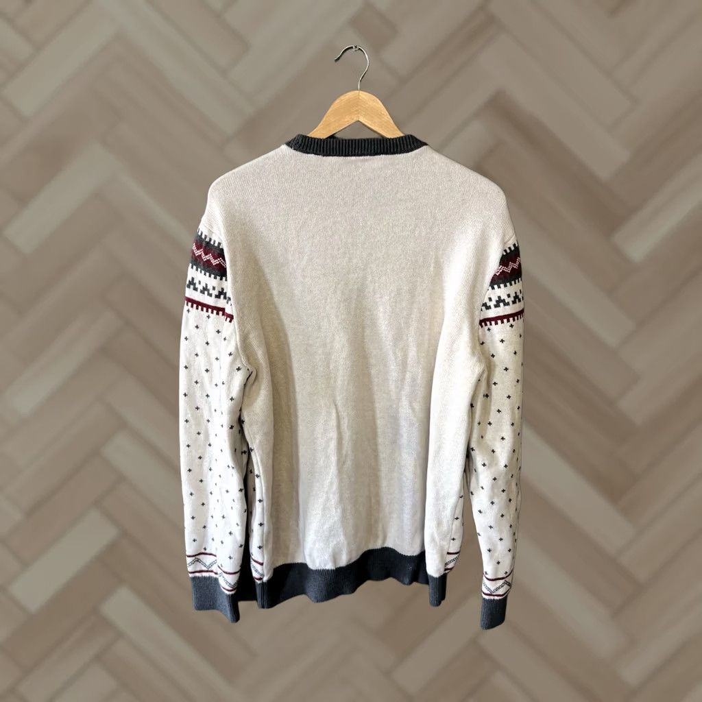 Lands' End Lands' End Mens White Christmas Themed Pullover Sweatshirt XL White Mens Pullover Sweatshirt Christmas Lands' End XL White Size US XL / EU 56 / 4 - 1 Thumbnail