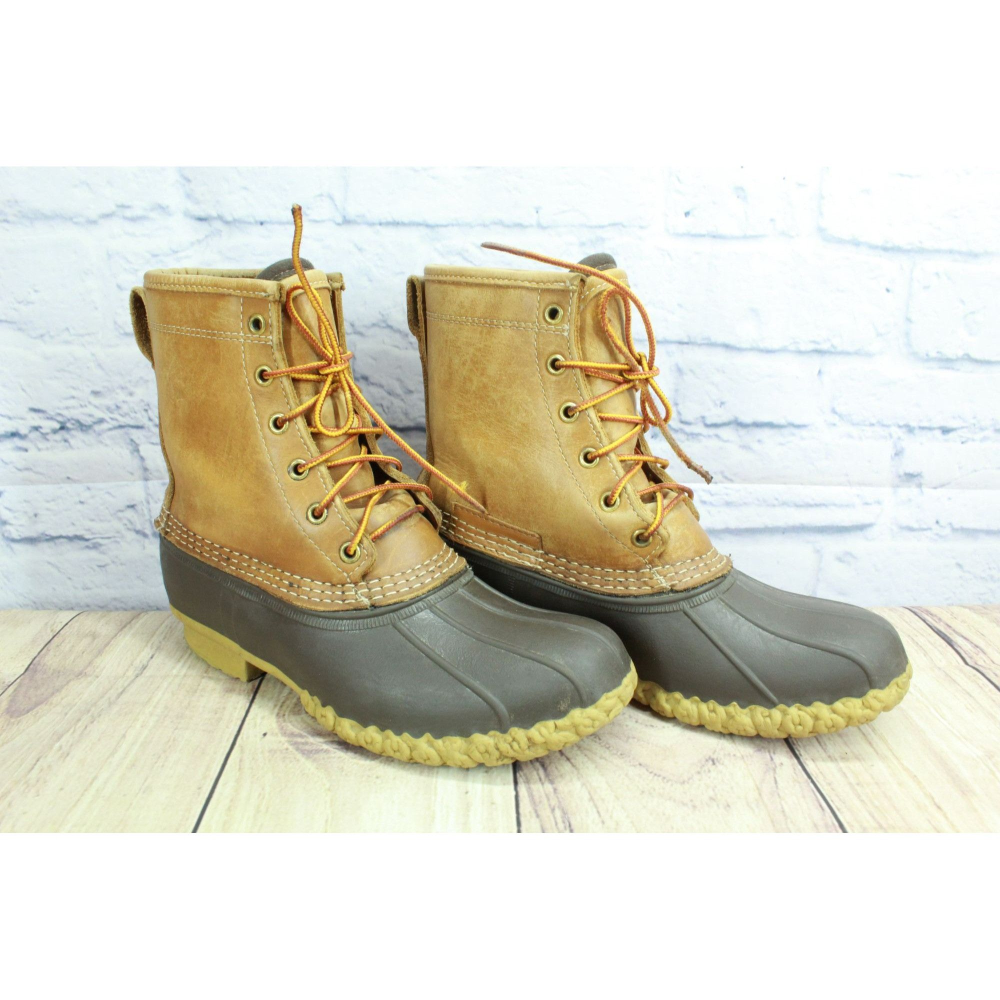 Goretex LL Bean Women's 8" Lace Up Gore-tex Ankle Duck Boots Size US 8 / IT 38 - 3 Thumbnail