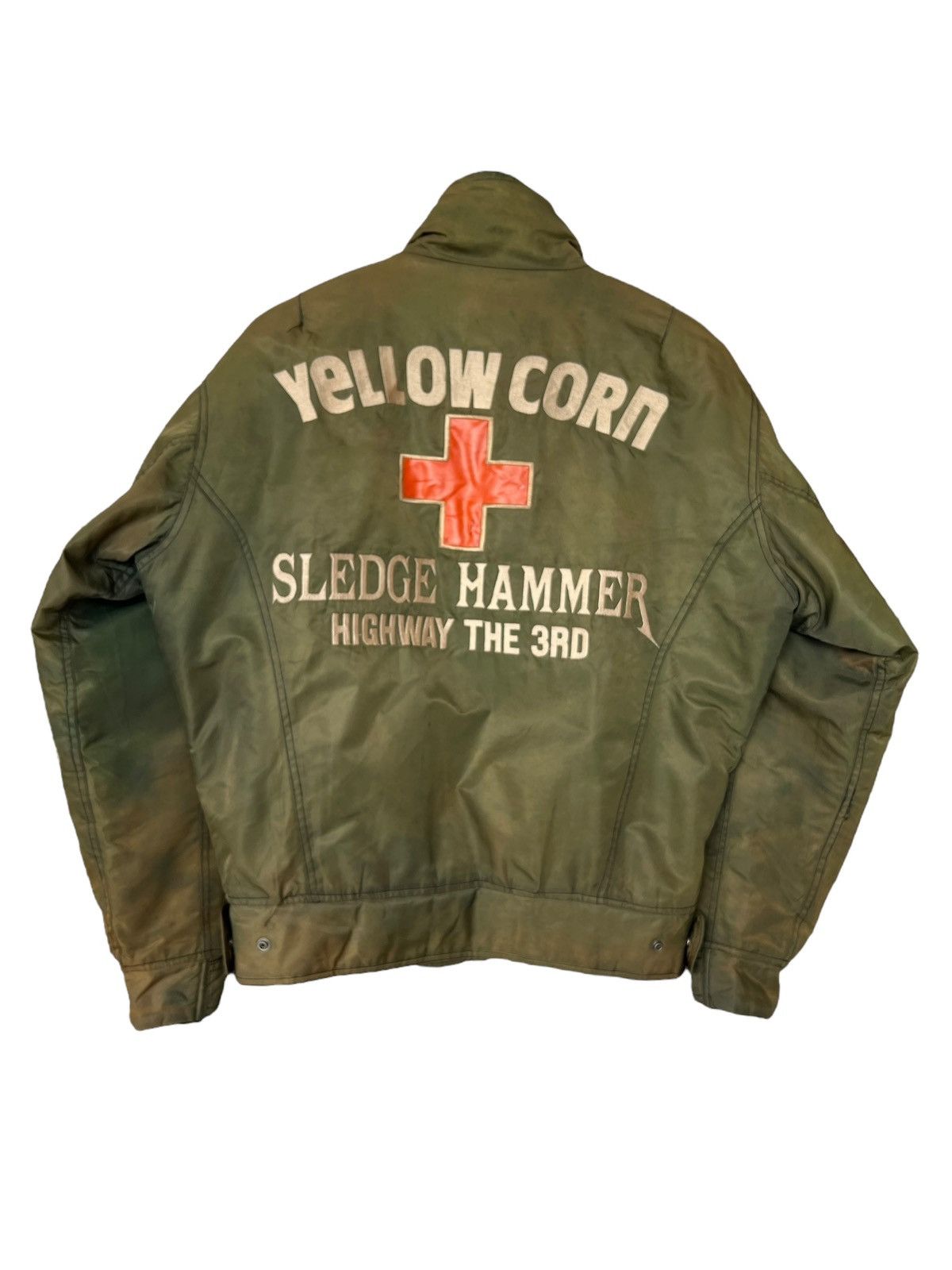 YELLOW CORN Vintage Yellow Corn Highway Magician Sunfaded Green Jacket Size US L / EU 52-54 / 3 - 3 Thumbnail