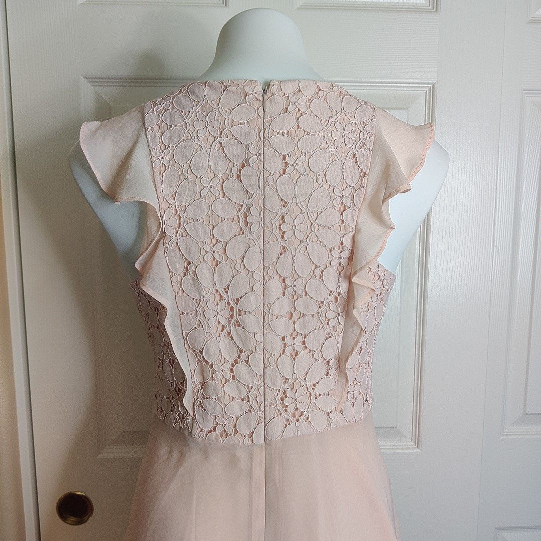 Nanette Lepore Nanette Lepore floral lace ruffle chiffon dresss sz 4 Size S / US 4 / IT 40 - 4 Thumbnail