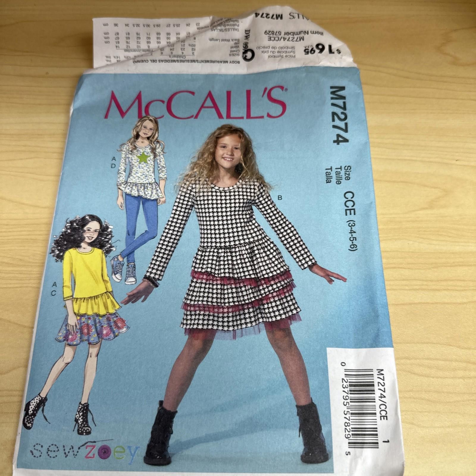 Other DRESS Top LEGGINGS Skirt Pattern Girls Sz 3 , 4 , 5 , 6 Size ONE SIZE - 1 Thumbnail