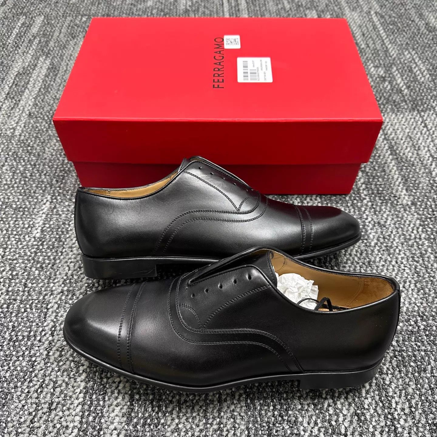 Salvatore Ferragamo FERRAGAMO Calfskin Double Stitch Dress Shoes 42.5 New Size US 8.5 / EU 41-42 - 4 Thumbnail