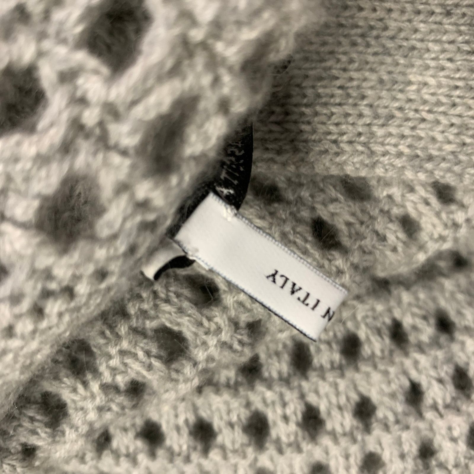 Agnona AGNONA Grey Heather Cashmere Knit Mesh Open Front Cardigan Size L / US 10 / IT 46 - 6 Thumbnail