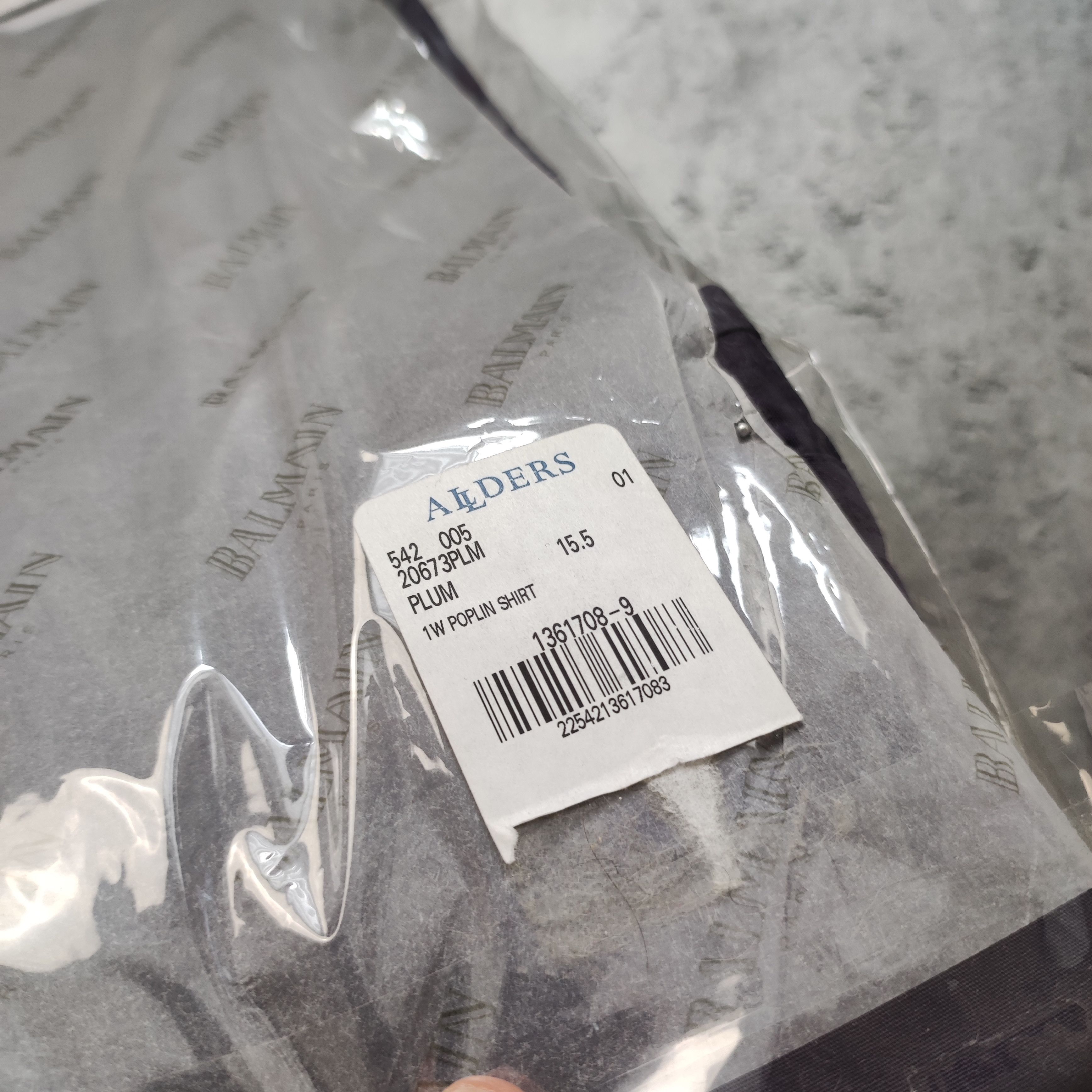 Balmain × Pierre Balmain RARE 90s Brand NEW Balmain Paris Classic Purple B Logo Shirt Size US L / EU 52-54 / 3 - 6 Thumbnail
