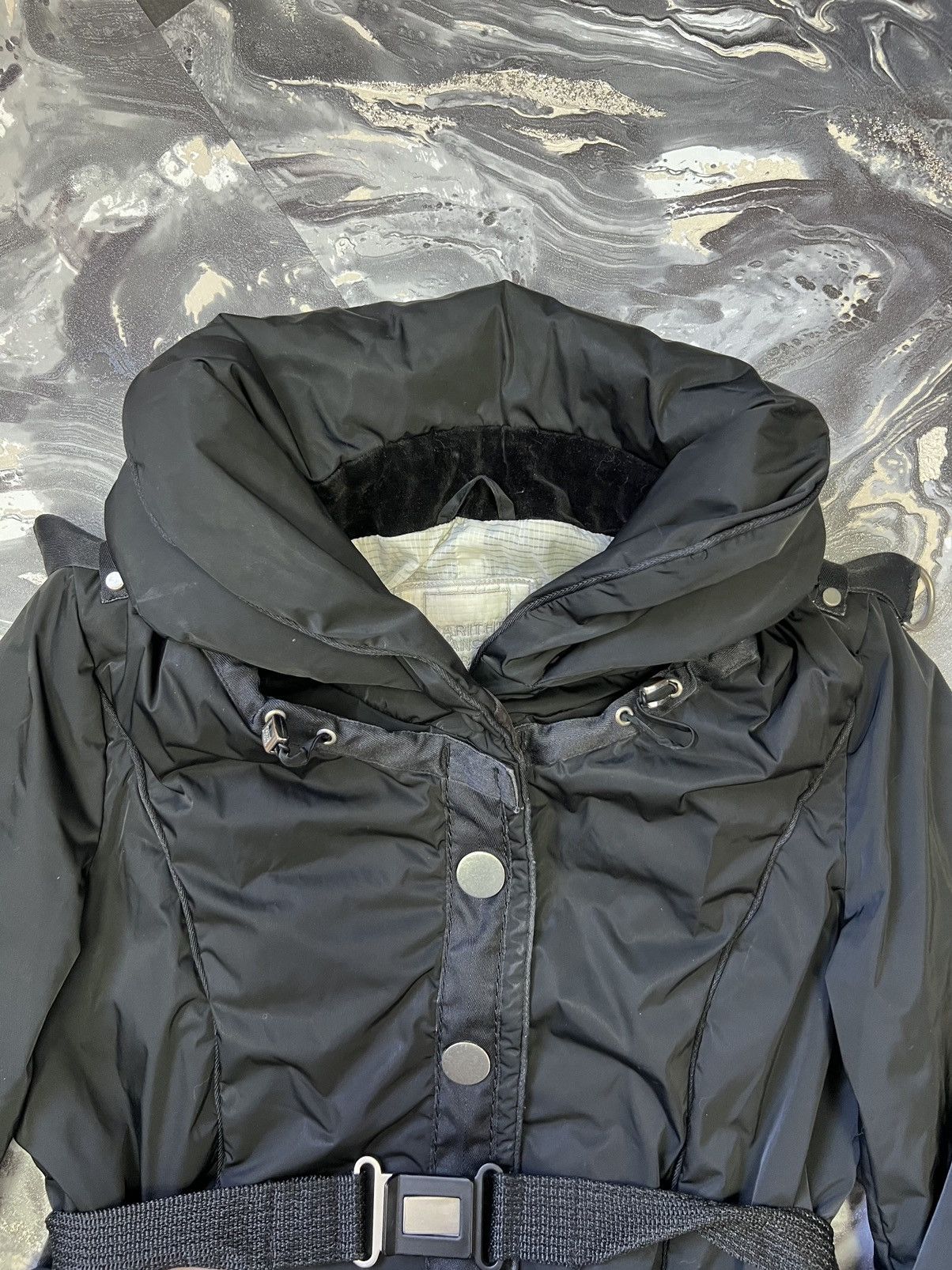 Marithe + Francois Girbaud Marithe Francois Girbaud Black Hooded Long Coat Jacket Size M / US 6-8 / IT 42-44 - 8 Thumbnail