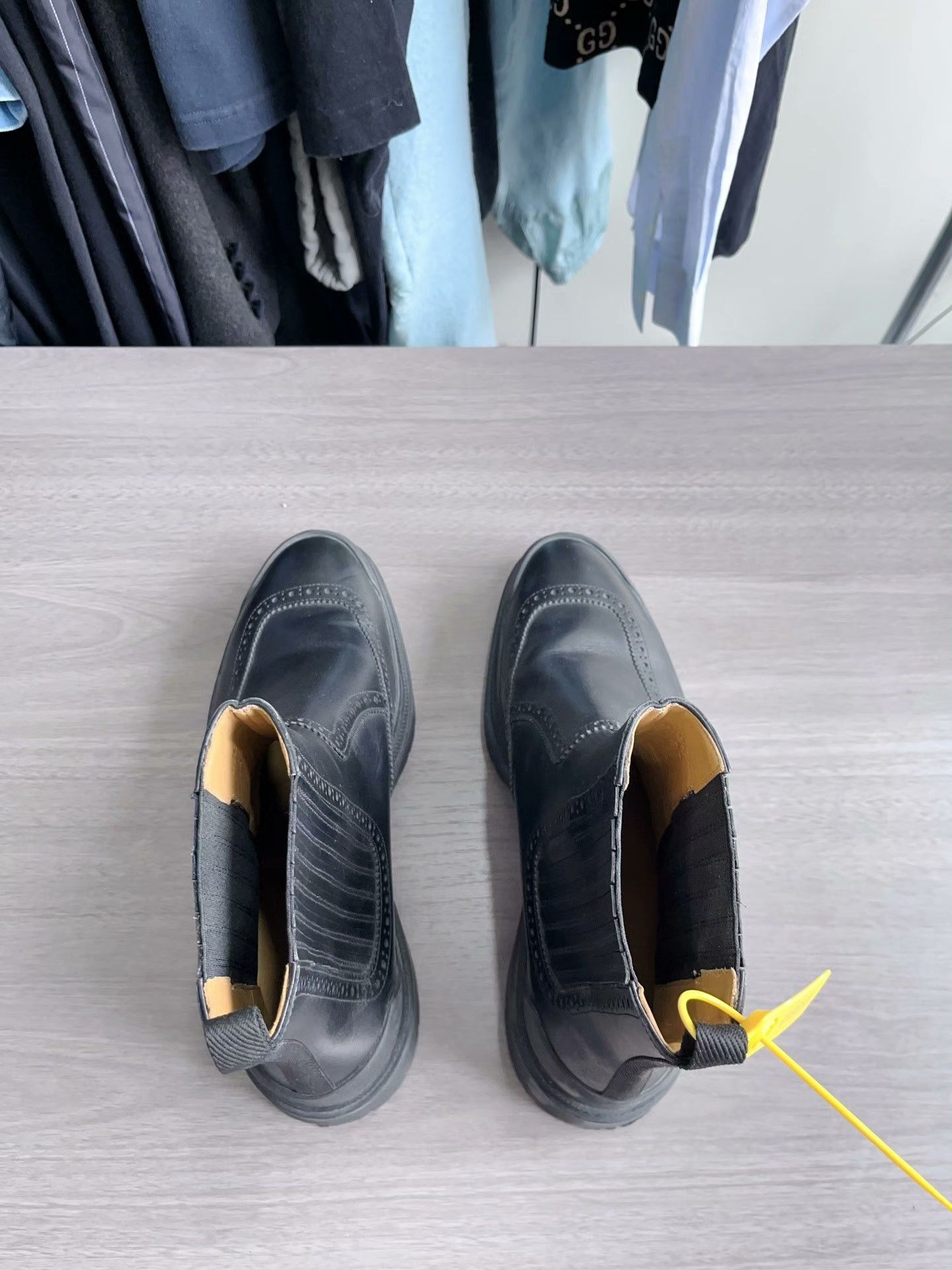 Hermes Hermes Brogue Leather Lug Sole Chelsea Boots Size US 9 / EU 42 - 3 Thumbnail