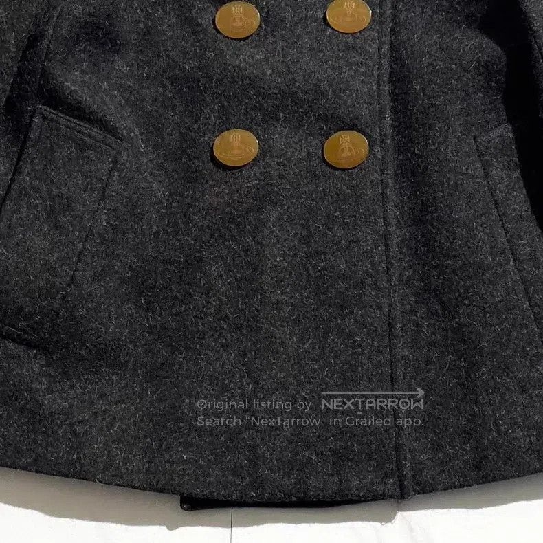 Vivienne Westwood Vivienne Westwood Rare long lamb fur collar woolen coat Size S / US 4 / IT 40 - 3 Thumbnail
