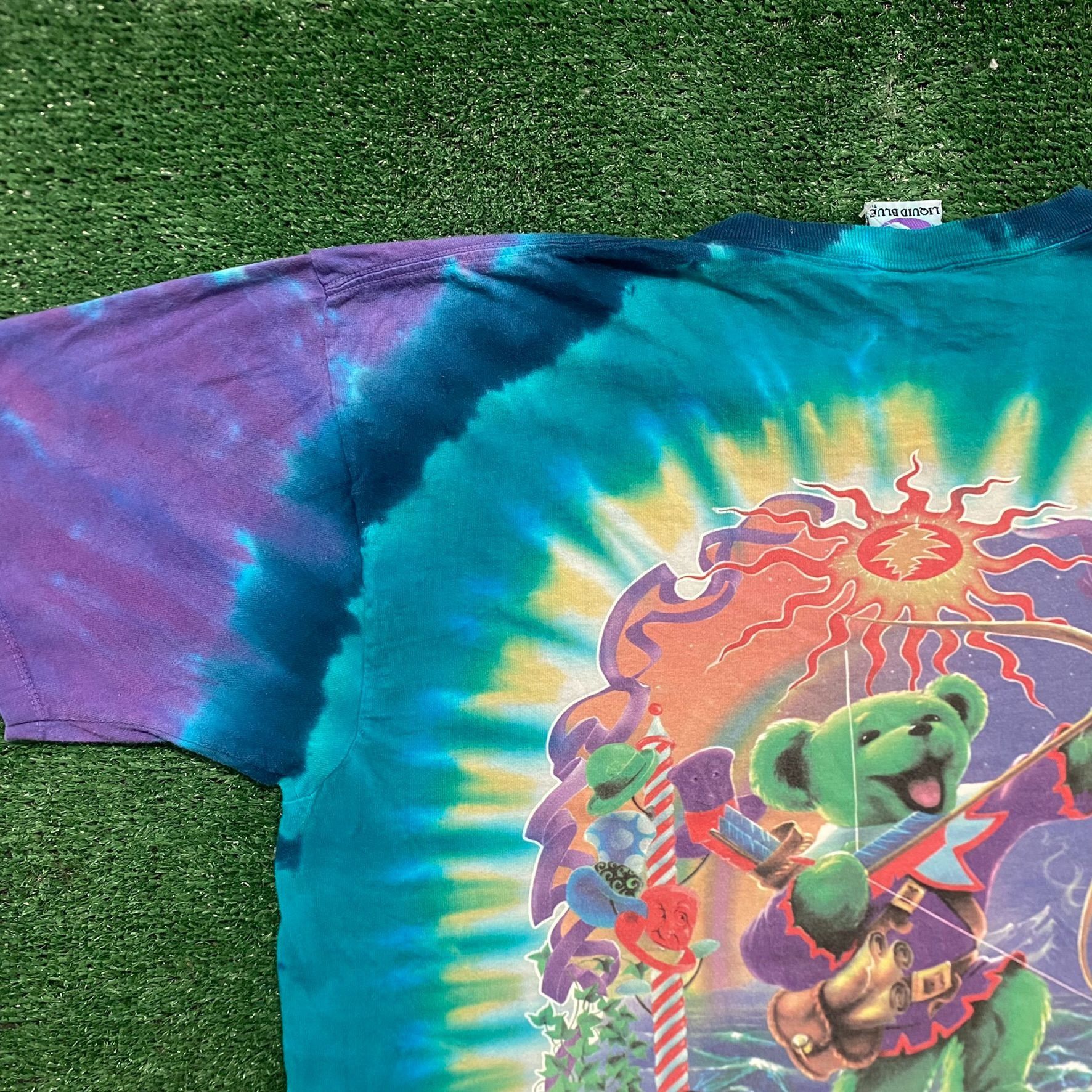 Grateful Dead × Liquid Blue Vintage 90s Grateful Dead Shirt Saint Bear Drug Band Tee Size US XL / EU 56 / 4 - 7 Thumbnail