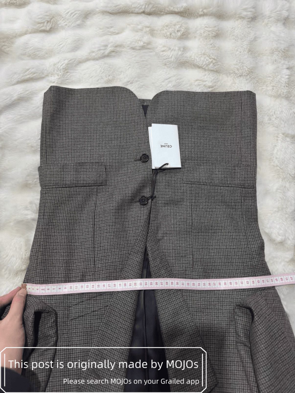 Celine Sz 46 Celine Small Hound Tooth Blazer Jacket mojos132726 Size US S / EU 44-46 / 1 - 7 Thumbnail
