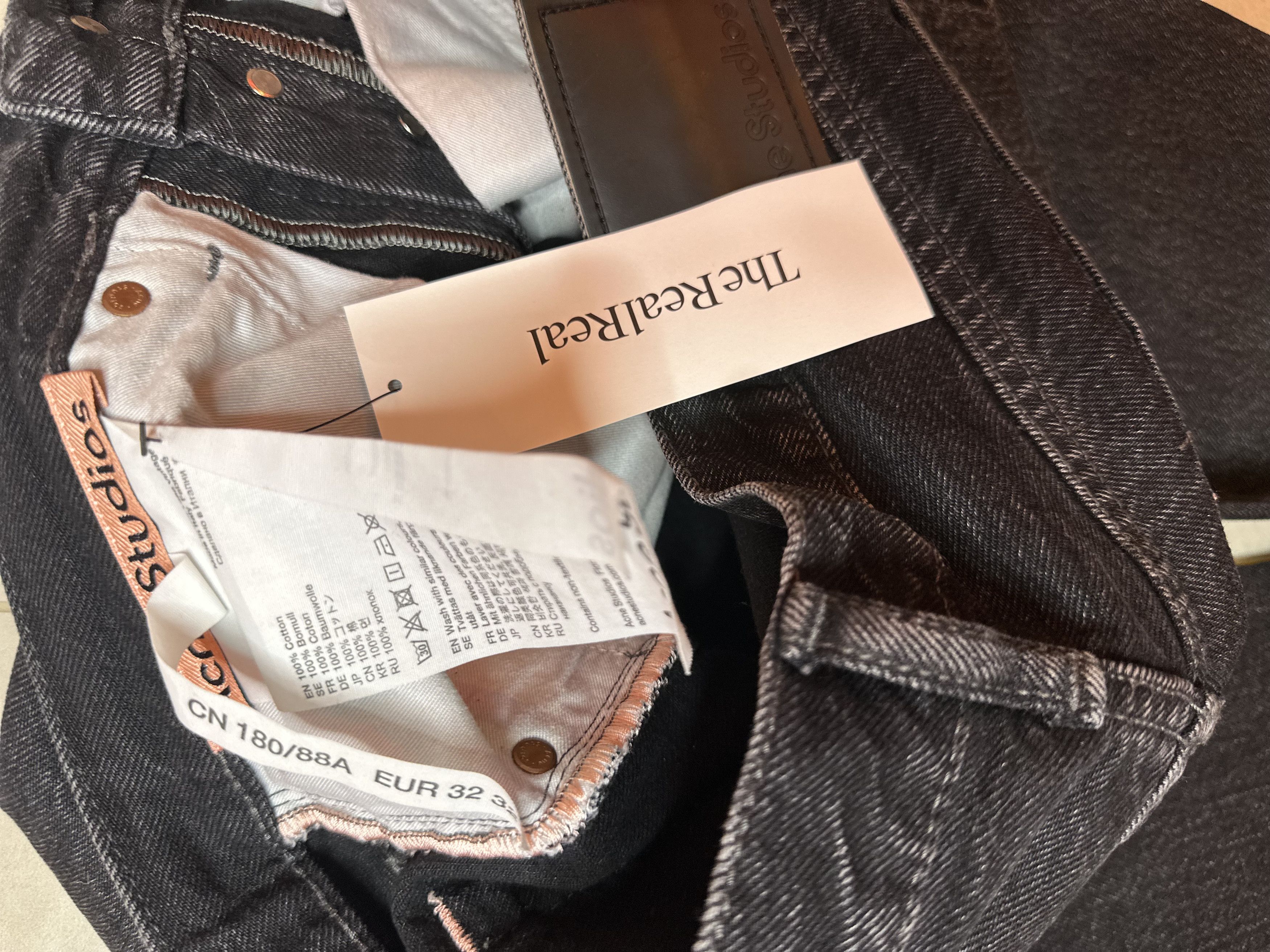 Acne Studios Acne Studios Black Denim Jeans Size US 32 / EU 48 - 2 Thumbnail