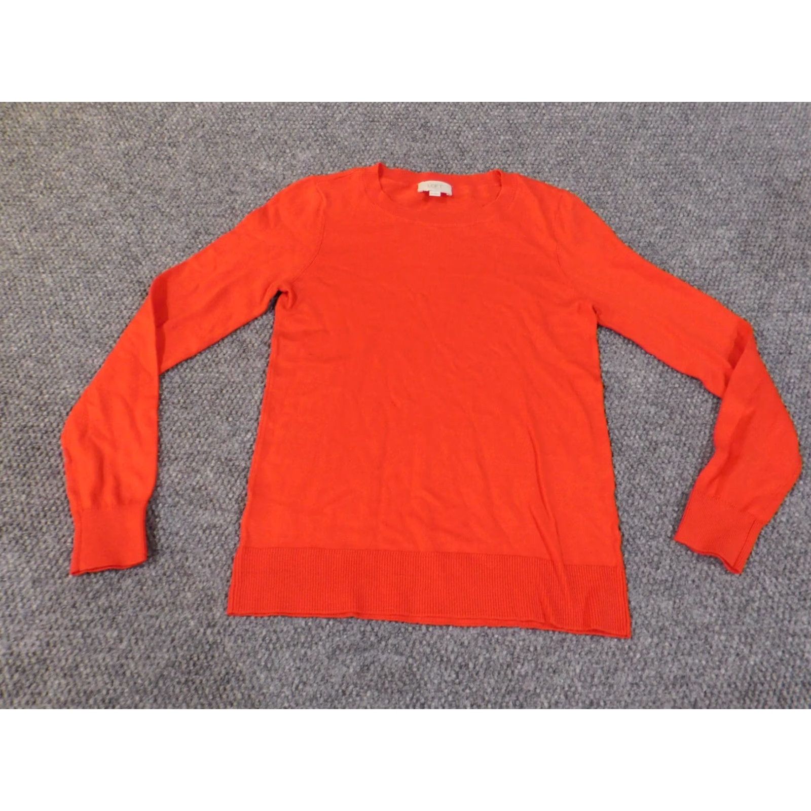 Loft LOFT Sweater XS red Pullover Knit Cotton Women Short Sleeve? (No—Long Sleeve) Size XS / US 0-2 / IT 36-38 - 2 Thumbnail