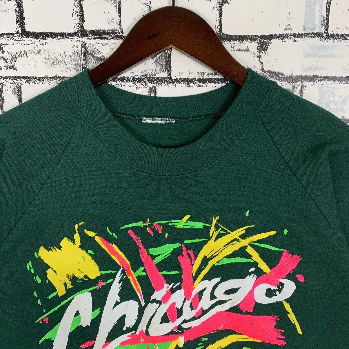 Vintage Vintage Chicago Big Print Sweatshirt Chicago Crewneck Size US M / EU 48-50 / 2 - 2 Thumbnail
