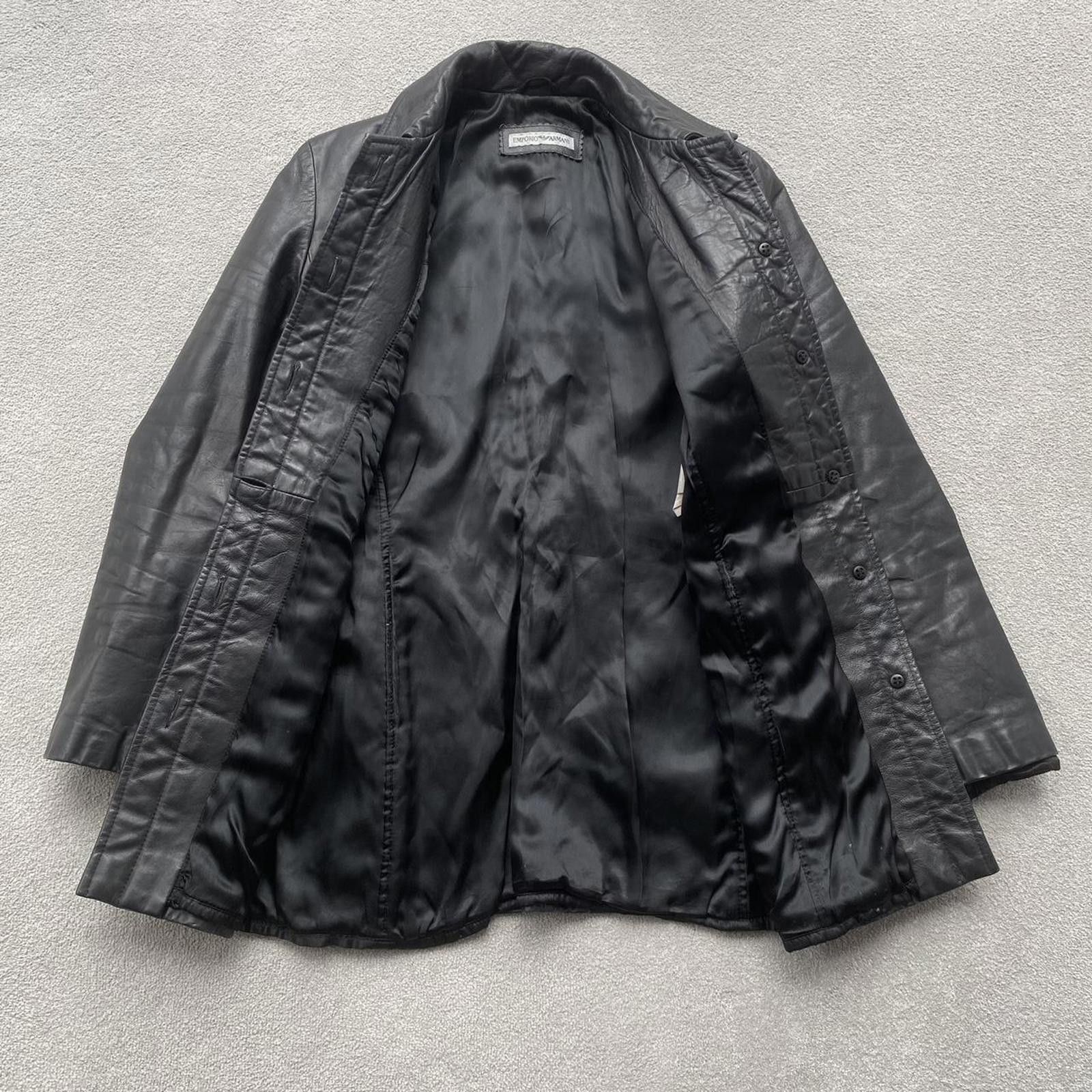 Emporio Armani Emporio Armani Calf Leather Trench Coat Overcoat Jacket Size M / US 6-8 / IT 42-44 - 5 Thumbnail