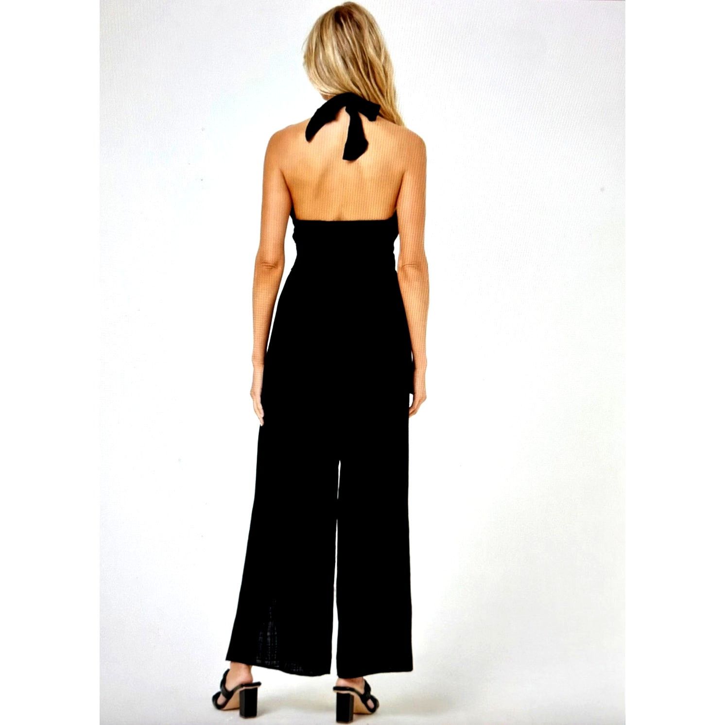 Other Jumpsuit Multi Tie Front L*space Kiwanda Jumpsuit Black S Size 27" / US 4 / IT 40 - 6 Thumbnail