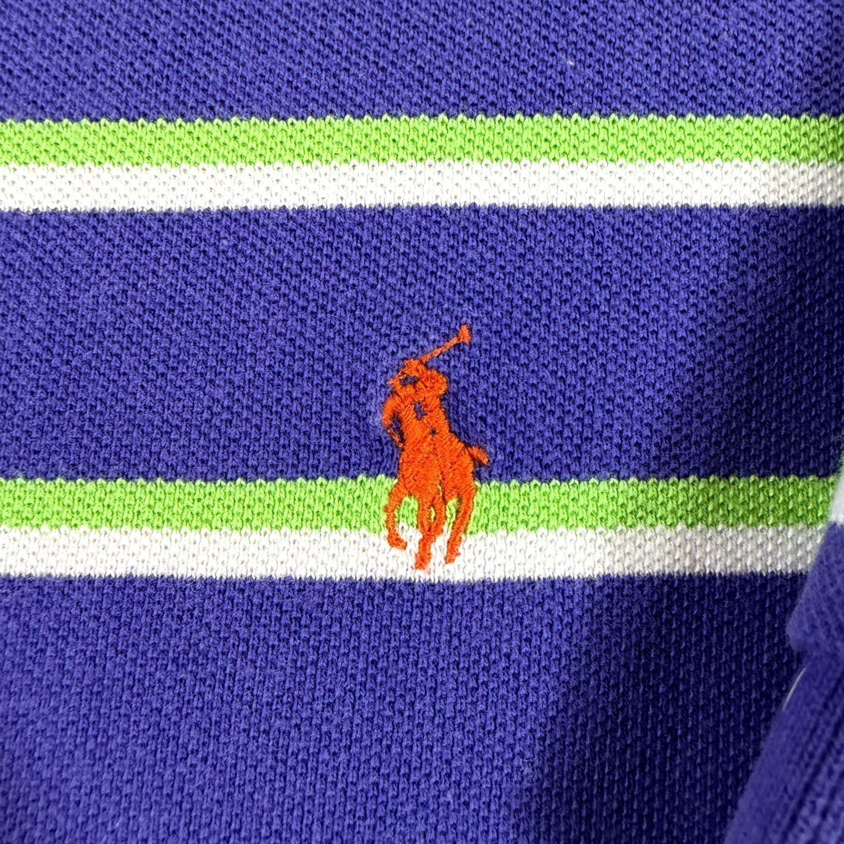 Polo Ralph Lauren VINTAGE Polo Ralph Lauren Polo Shirt Mens Medium Purple Rugby Knit 90s Y2K SS Size US M / EU 48-50 / 2 - 3 Thumbnail