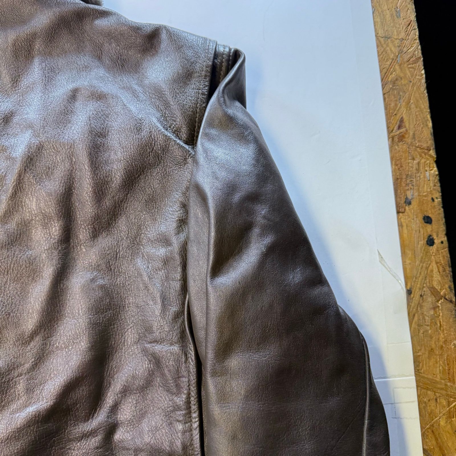 Other Jacket Flyer Leather Brill Bros Inc. Brown/Brown Size 40 Size US XXS / EU 40 - 18 Thumbnail
