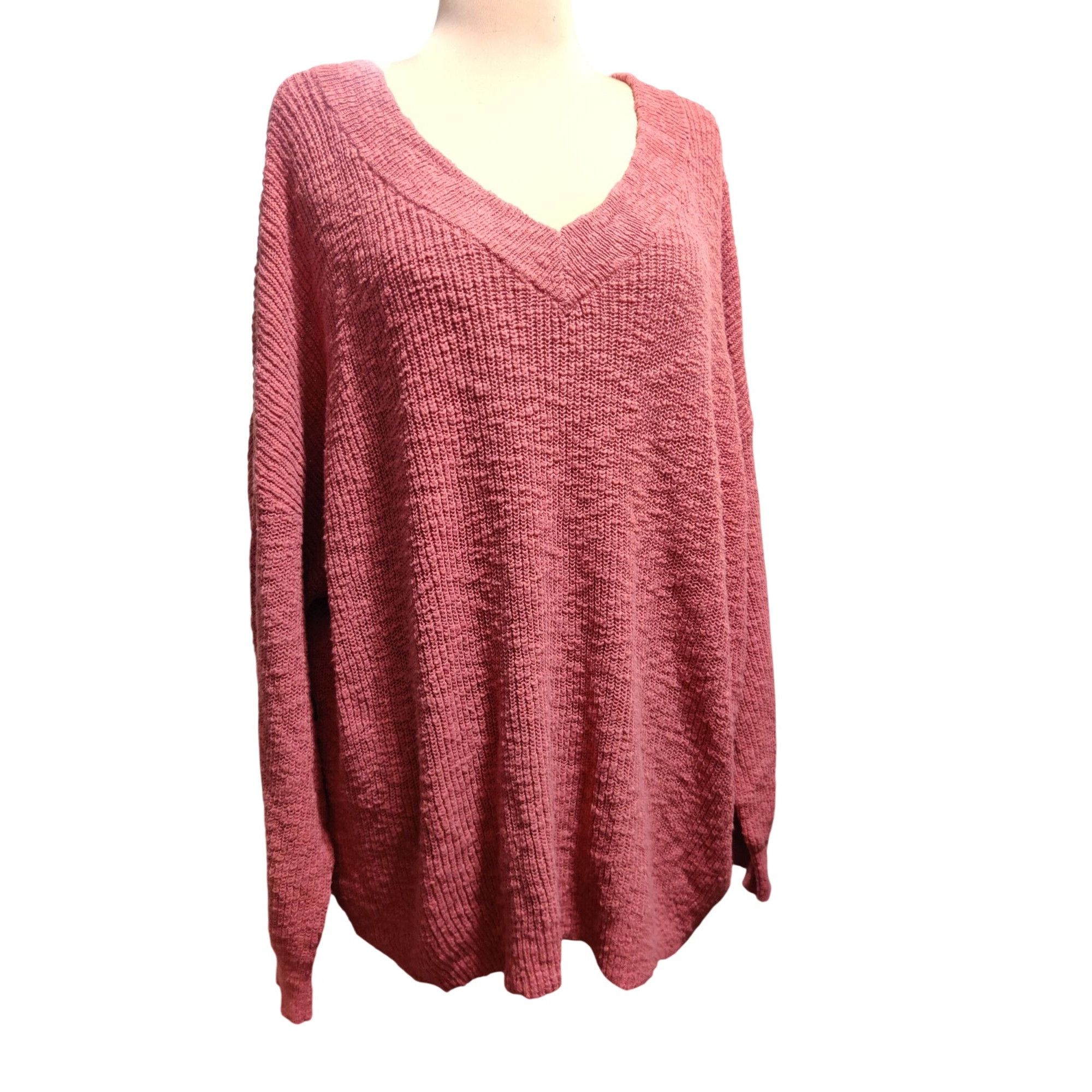 Sonoma SONOMA 3X Plus Size Pink Cotton Knit Sweater V Neck Lightwei Size 3XL / US 20-22 - 10 Thumbnail