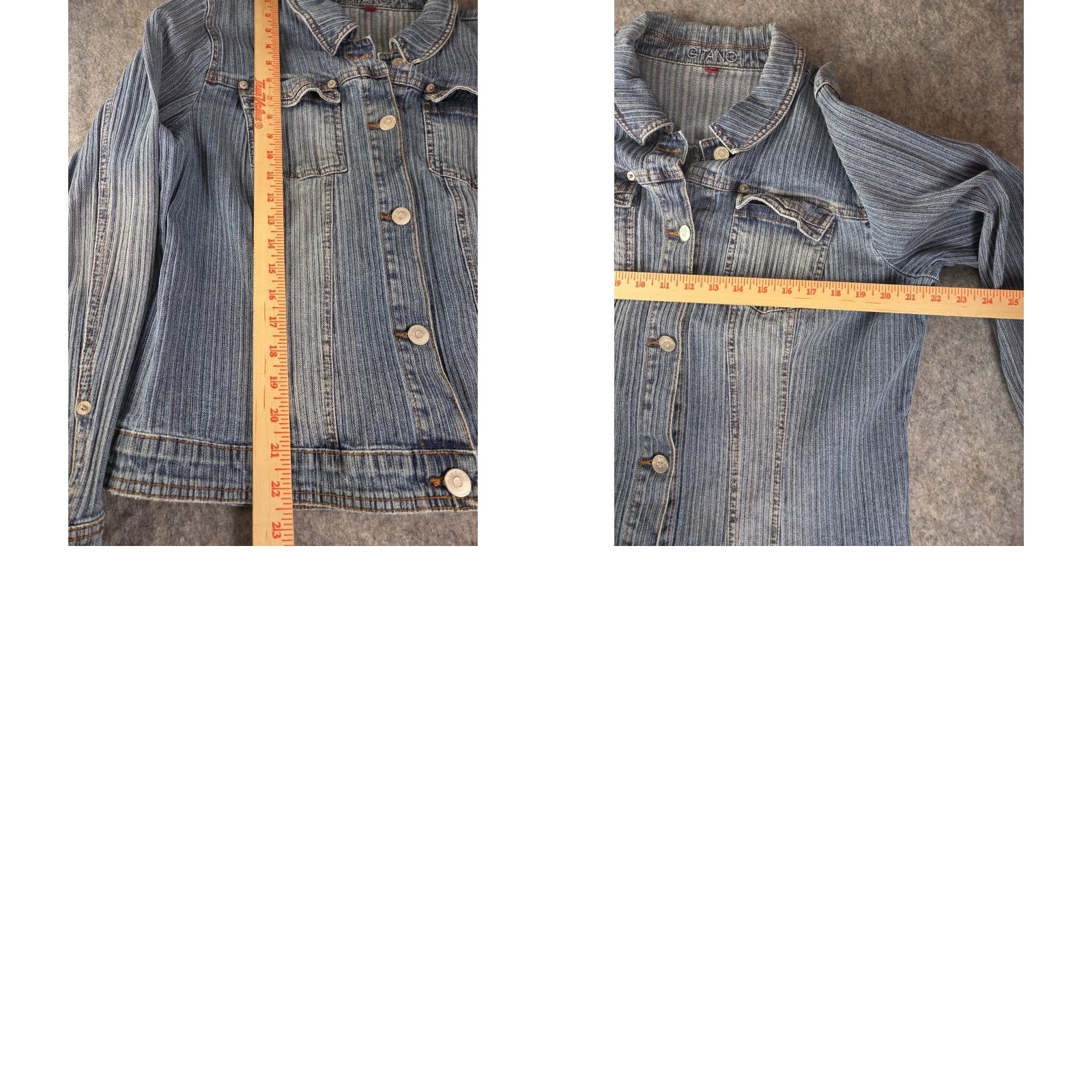 Vintage VINTAGE Gitano Denim Blue Jeans Womens Jacket 18W 100% Cotton Short Sleeve Long Sleeve Zip Snap Machine Washable Blue Retro Regular Women Size 40" / US 18 - 8 Thumbnail
