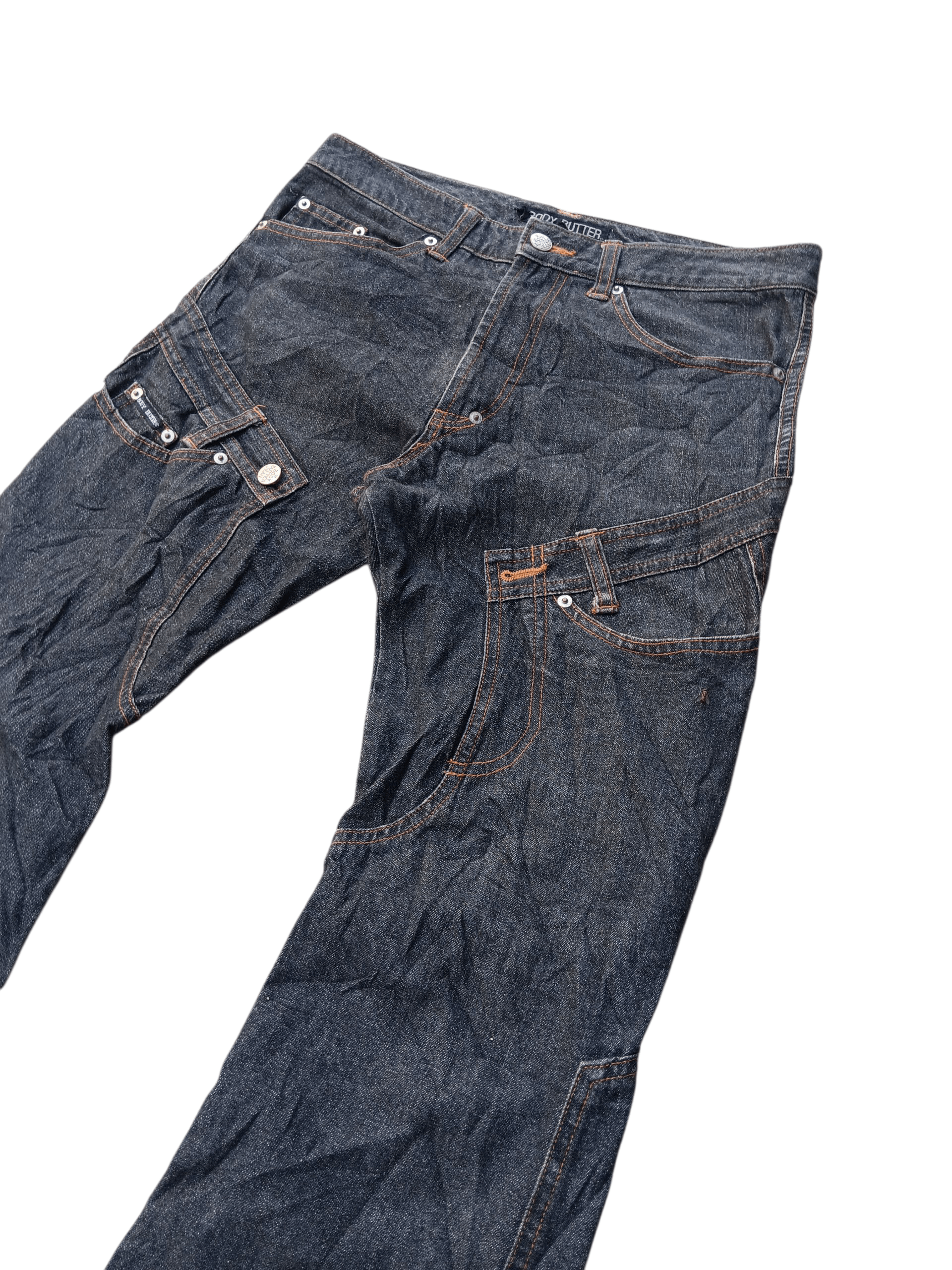 Japanese Brand Body butter rebuild denim flare bootcut Size US 31 - 4 Thumbnail