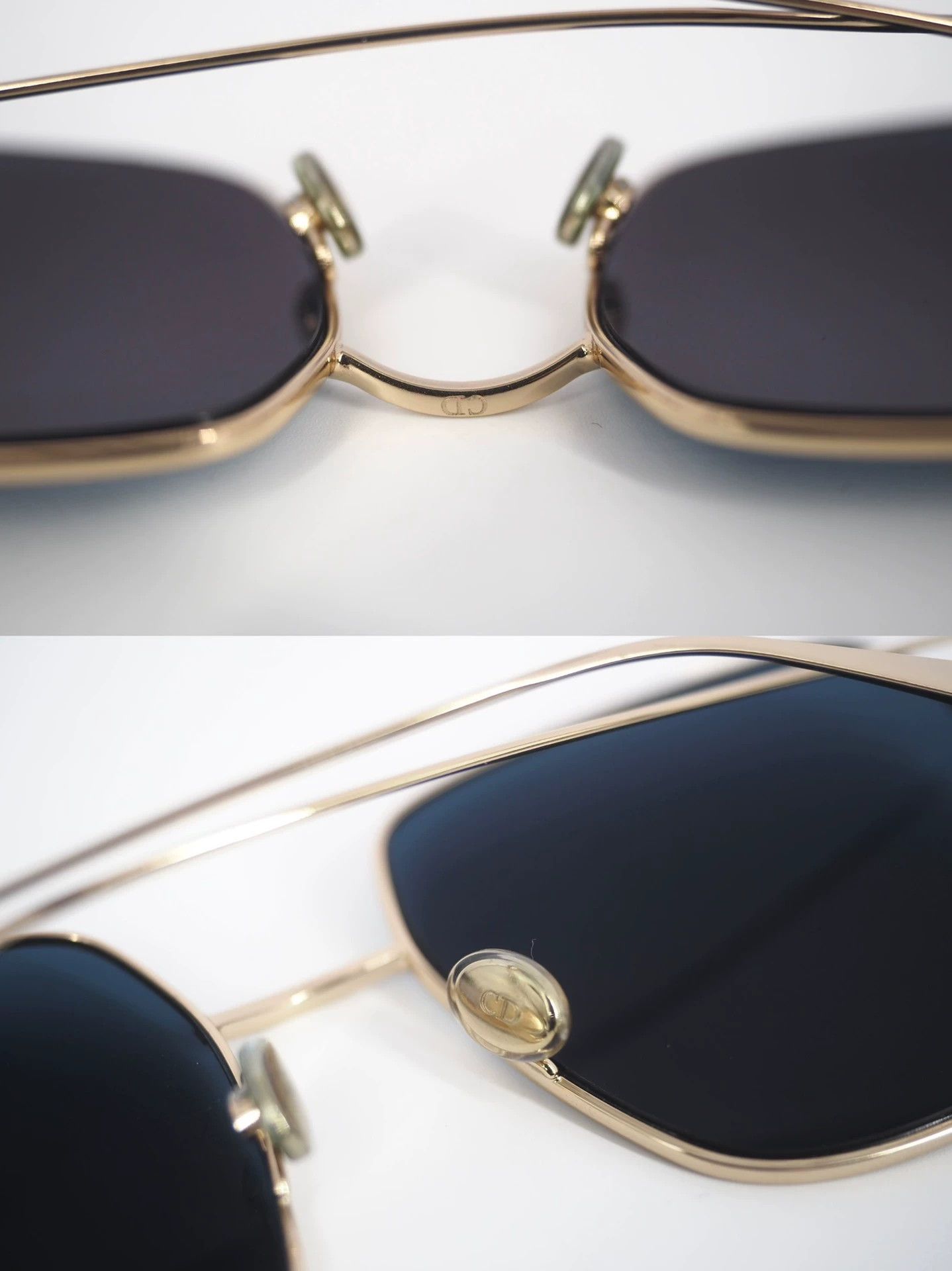 Dior DIOR Women's Blue and Gold Square Frame Sunglasses Size ONE SIZE - 2 Thumbnail