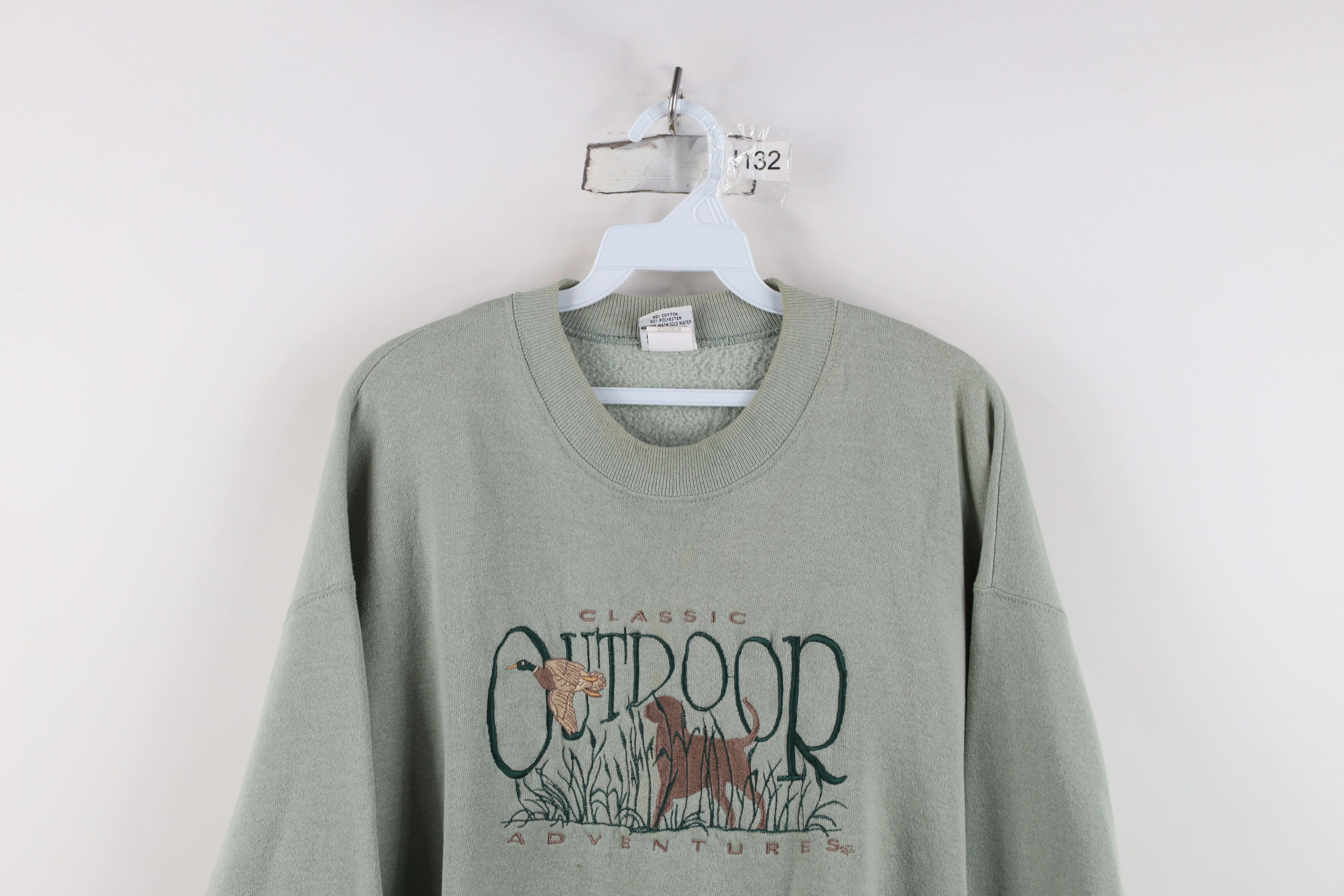 Vintage Vintage 90s Streetwear Outdoor Adventures Dog Sweatshirt USA Size US XL / EU 56 / 4 - 2 Thumbnail
