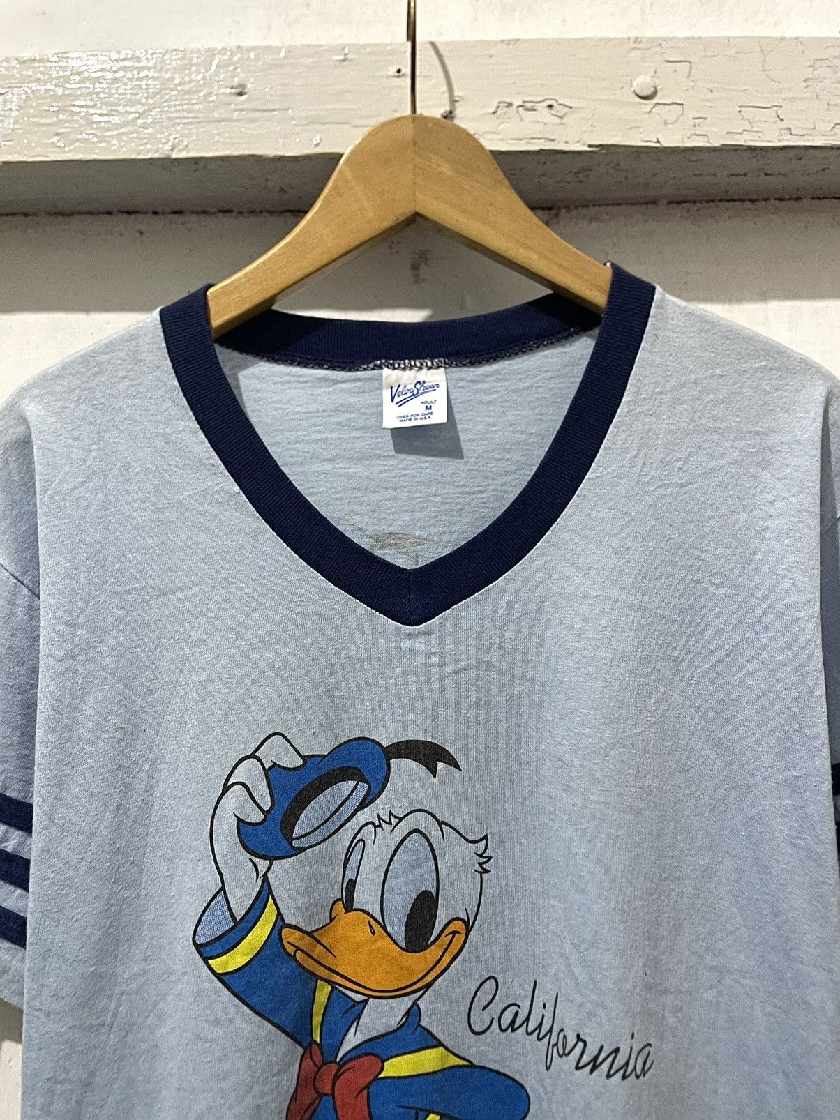Vintage 80s Vtg Disney Donald Duck Velva Sheen Size US M / EU 48-50 / 2 - 3 Thumbnail