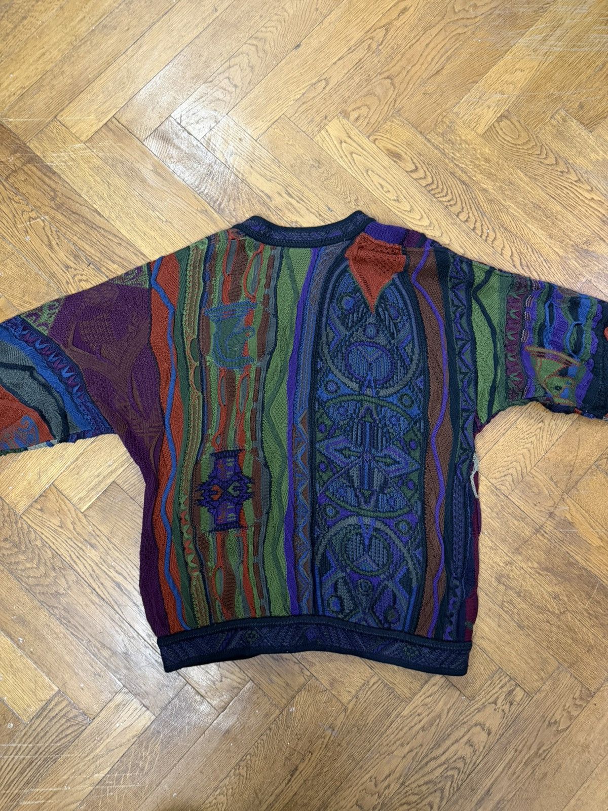 Coogi Vintage Coogi Cardigan Super Rare Psychedelic Knit Pattern Size US L / EU 52-54 / 3 - 10 Thumbnail