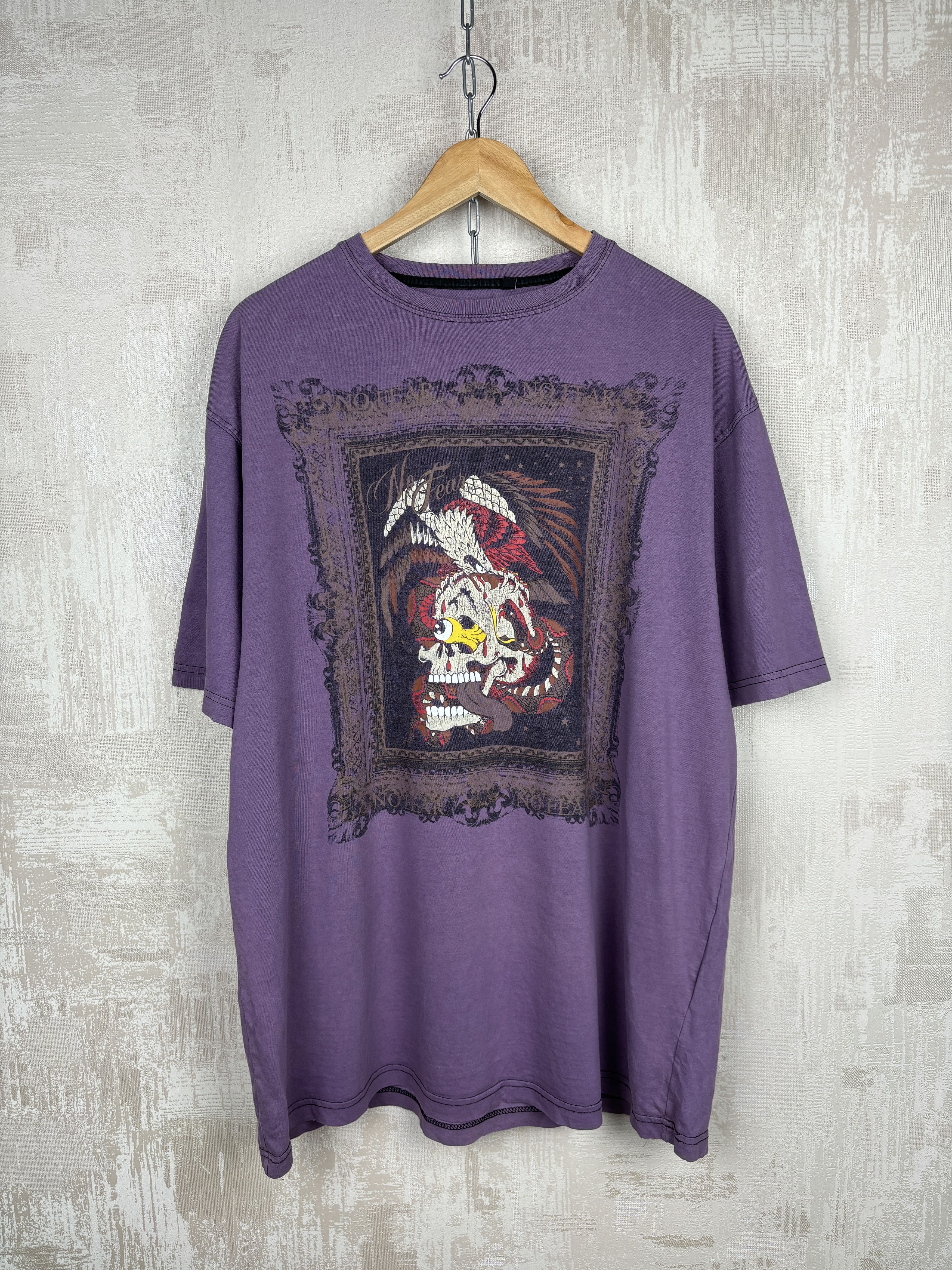 No Fear × Vintage Vintage No Fear Eagle Snake Skull T-shirt Size US XXL / EU 58 / 5 - 8 Thumbnail