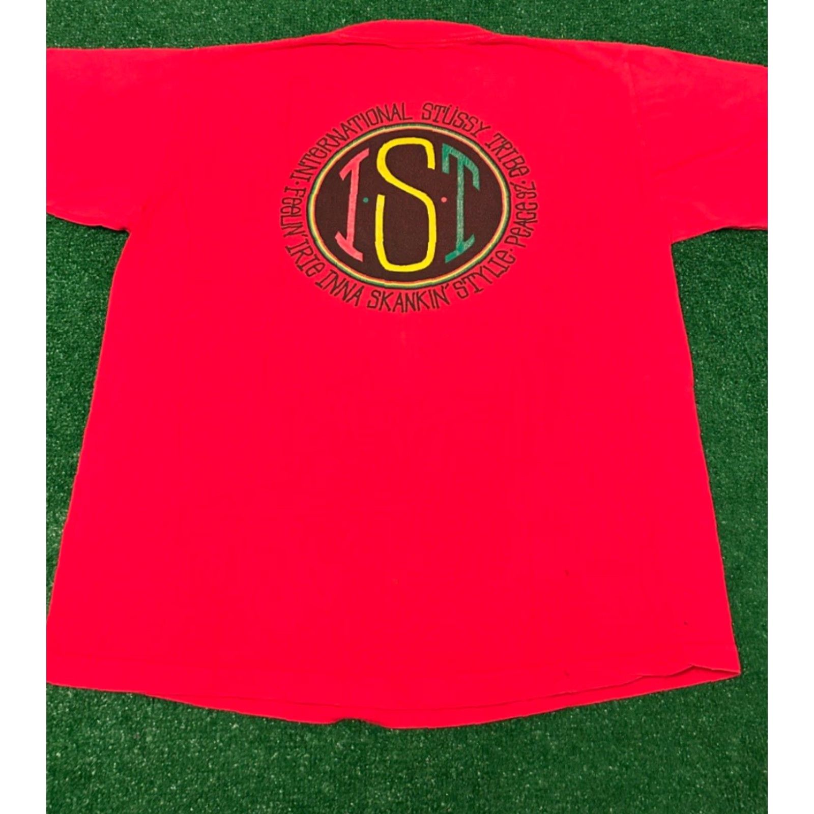 Vintage VINTAGE Stussy Tribe Tee Shirt XL Mens Red 90s USA Skate Hip Hop Surf Vintage 80s 90s VTG International Tee Size US XL / EU 56 / 4 - 2 Thumbnail