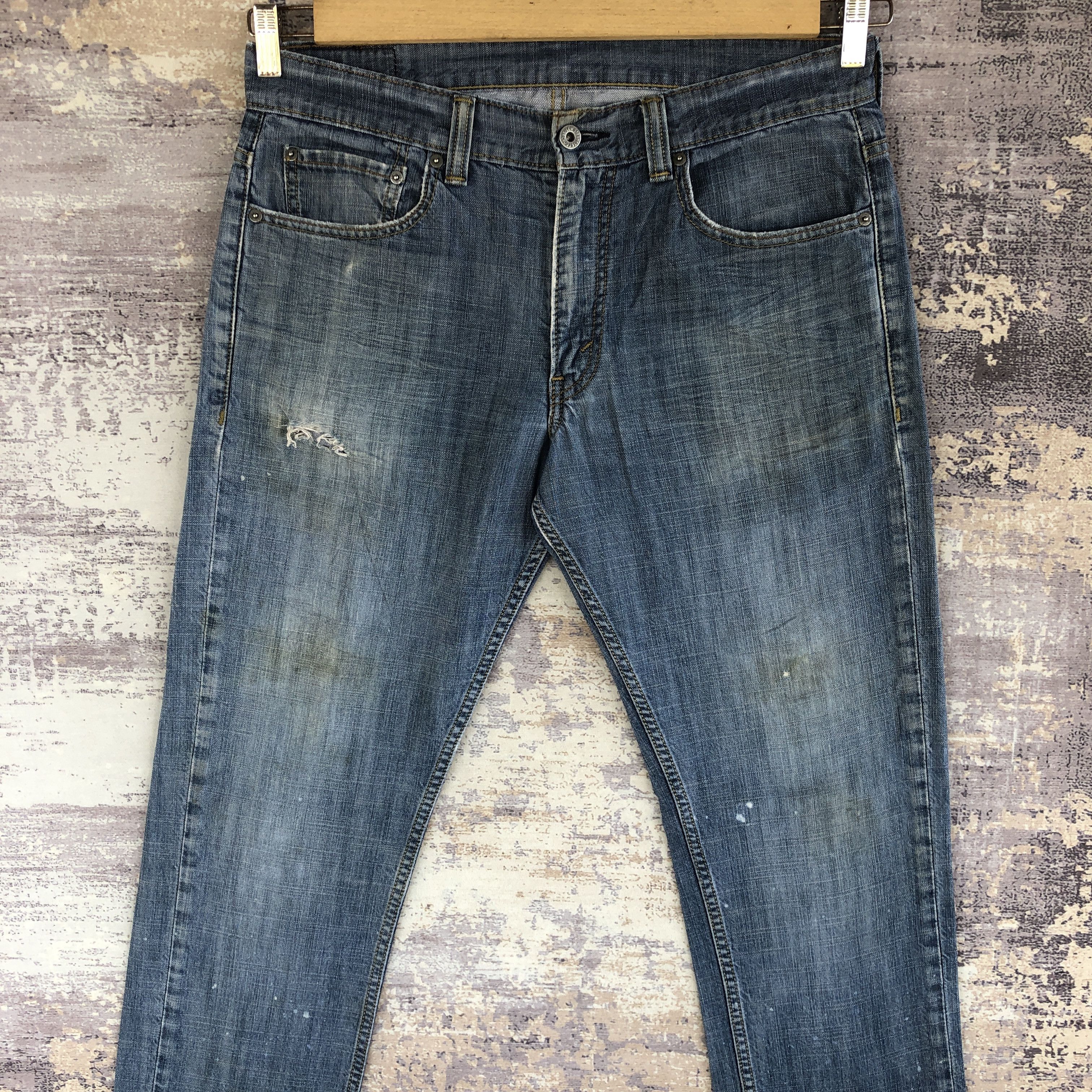 Levi's Vintage Levis 511 Jeans Slim Tapered Levi's Distressed Denim Size US 34 / EU 50 - 3 Thumbnail