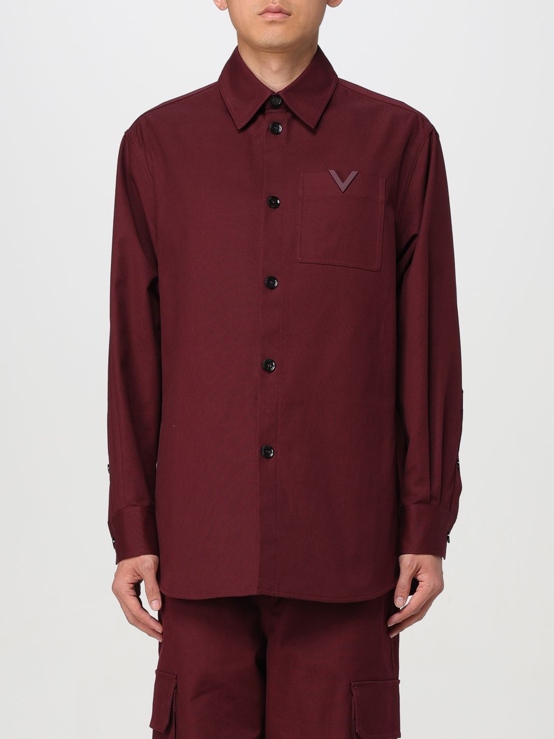 Image of Valentino Garavani Shirt Men Burgundy (Size XS)