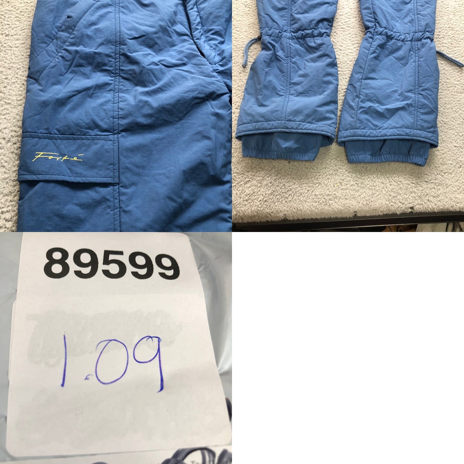 Fortela VINTAGE Forte Thermolite Insulation Ski Snowboard Nylon Pants Mens L Blue 80s 90s Pockets Inseam 31 Activewear Winter Mens Size US 32 / EU 48 - 8 Thumbnail