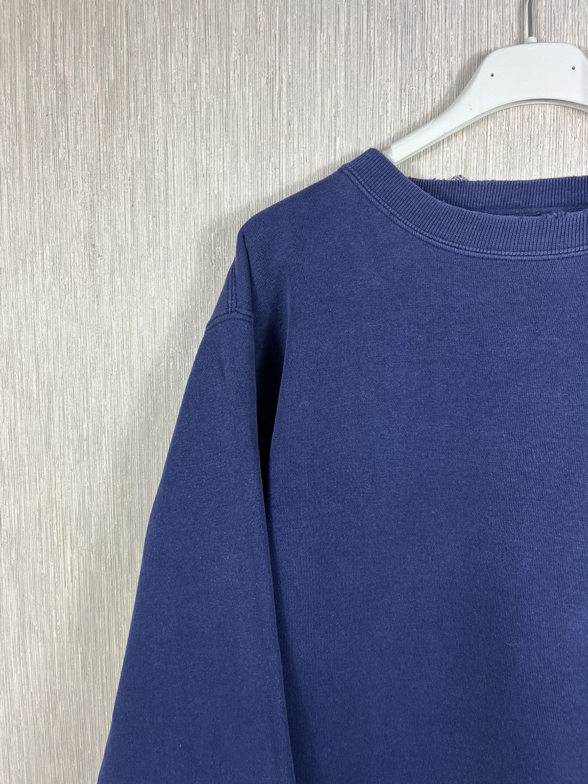 Stussy Vintage 80s Stussy basic chest logo navy distressed crewneck Size US M / EU 48-50 / 2 - 6 Thumbnail