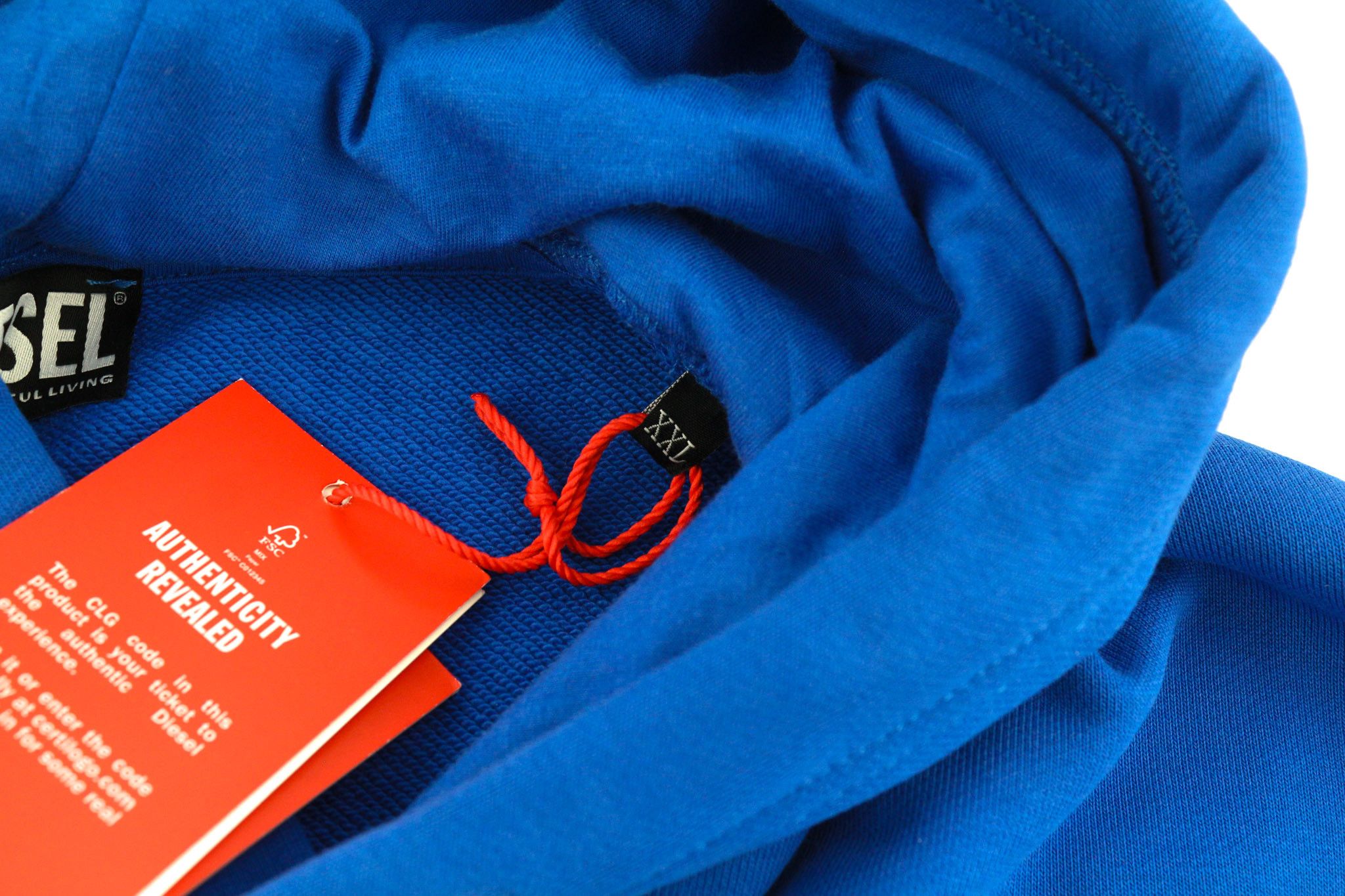 Diesel S-MUSTER 2XL Blue Hooded Pocket Logo Hoodie 40380 Size US XXL / EU 58 / 5 - 12 Thumbnail