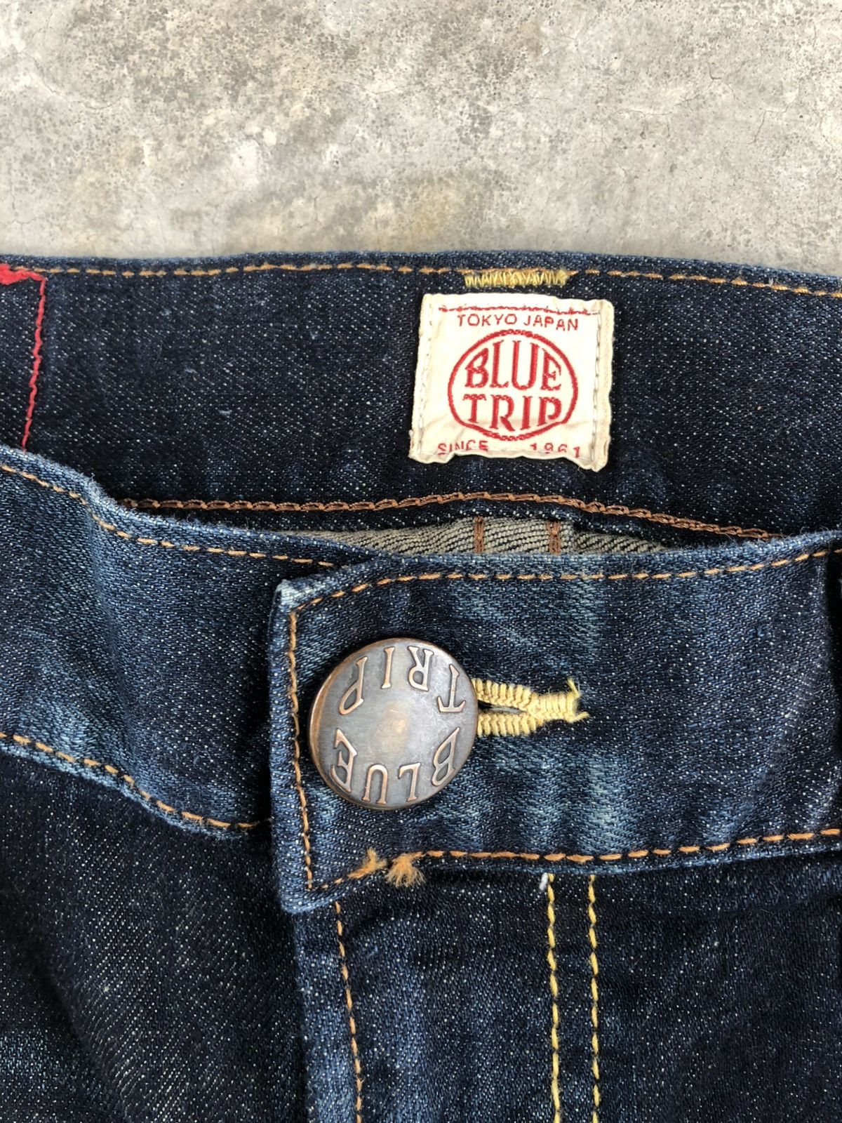If Six Was Nine Edwin Flared Jeans Bootcut Distressed Back Buckle Size US 33 - 19 Thumbnail