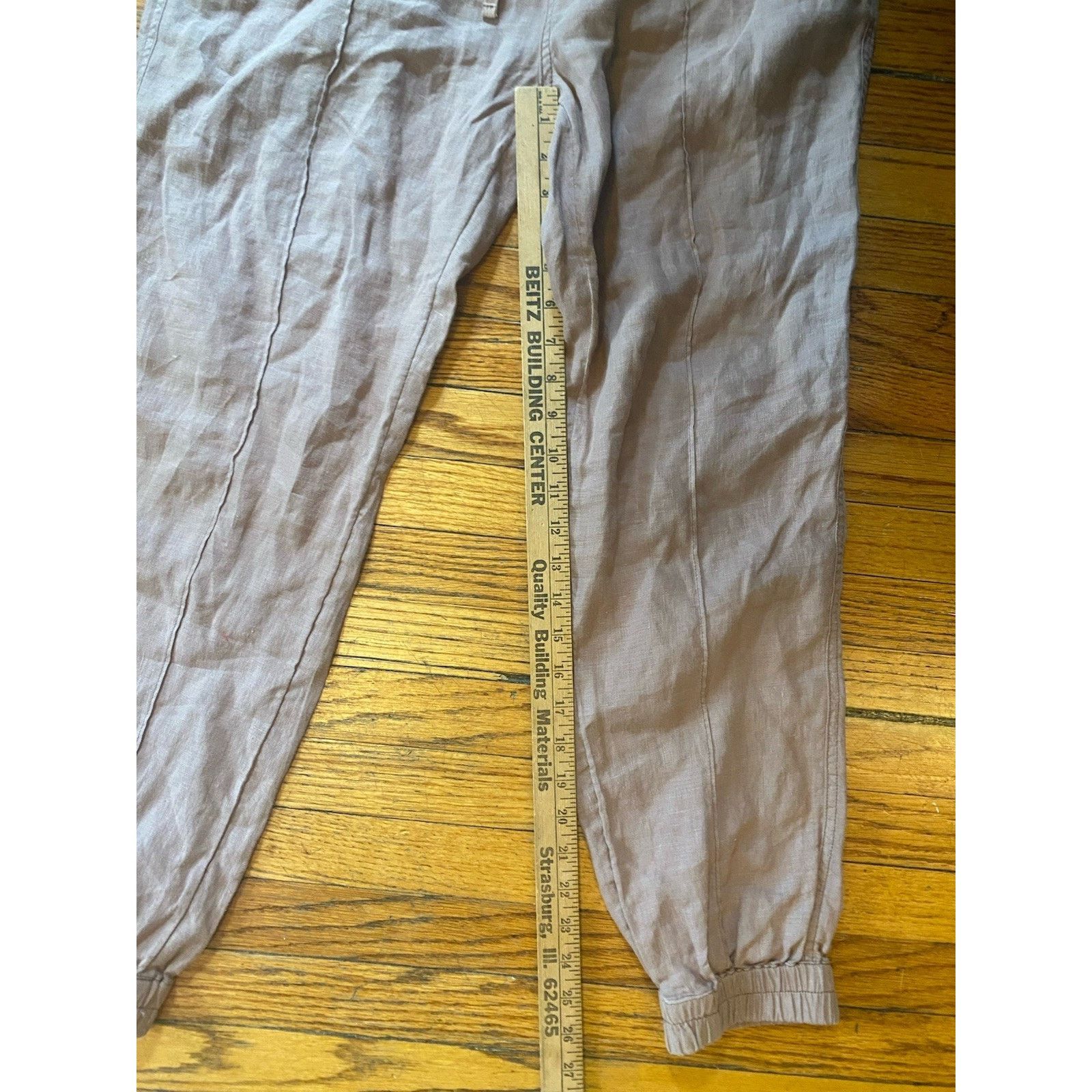 Cynthia Rowley Cynthia Rowley Pants Women's M Beige 100% Linen Jogger Size 30" / US 8 / IT 44 - 6 Thumbnail