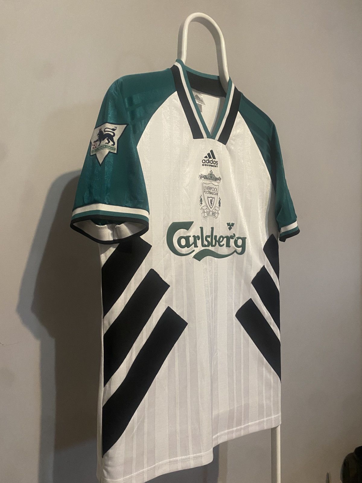 Vintage Adidas Equipment Liverpool 1993 1995 Away Shirt Jersey Size US L / EU 52-54 / 3 - 2 Thumbnail