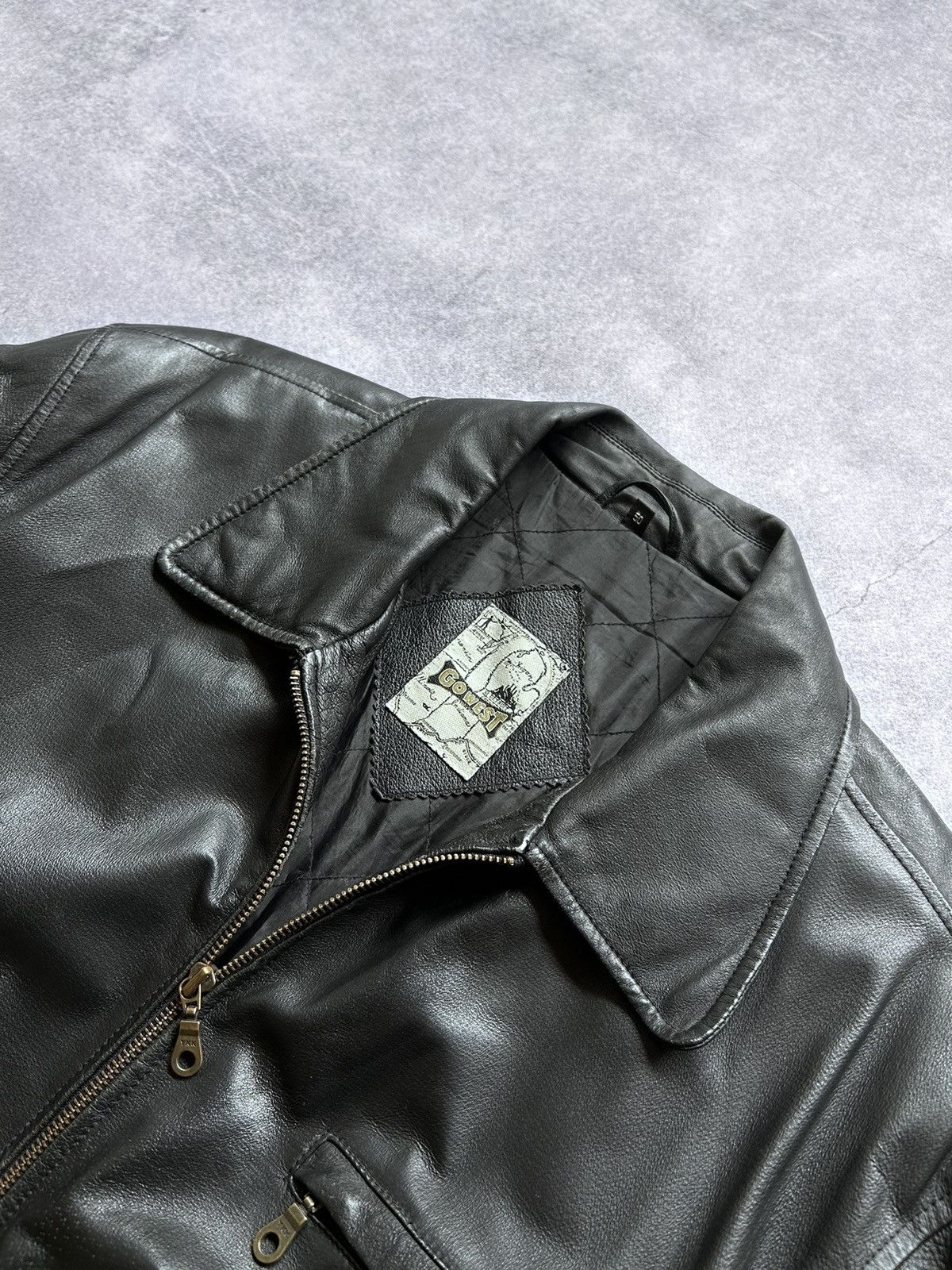 Genuine Leather × Vintage Vintage Cowest Leather Bomber jacket y2k genuine leather Size US XL / EU 56 / 4 - 5 Thumbnail