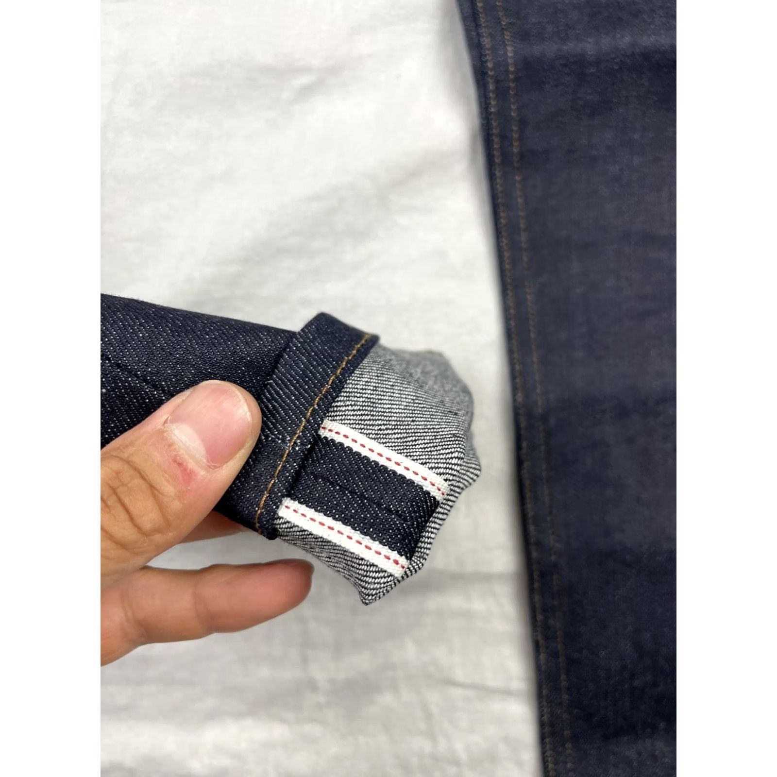Vintage Naked & Famous Jeans Womens 25x32 Inseam High Skinny Nightshade Stretch Selvedge Jeans Size 42" / US 20 - 5 Thumbnail