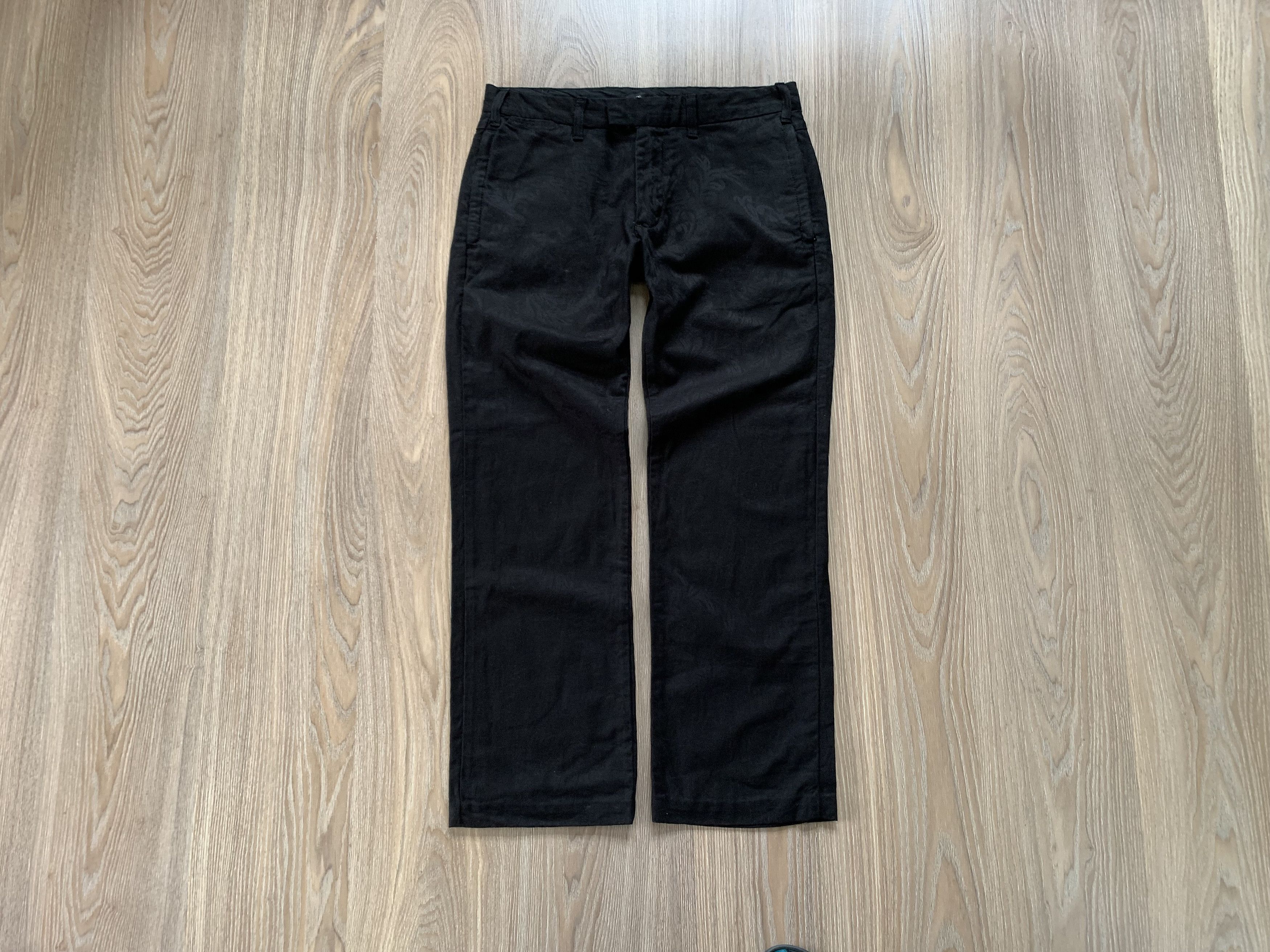 Other Blend Black Pattern Cotton Pants Size US 32 / EU 48 - 1 Thumbnail