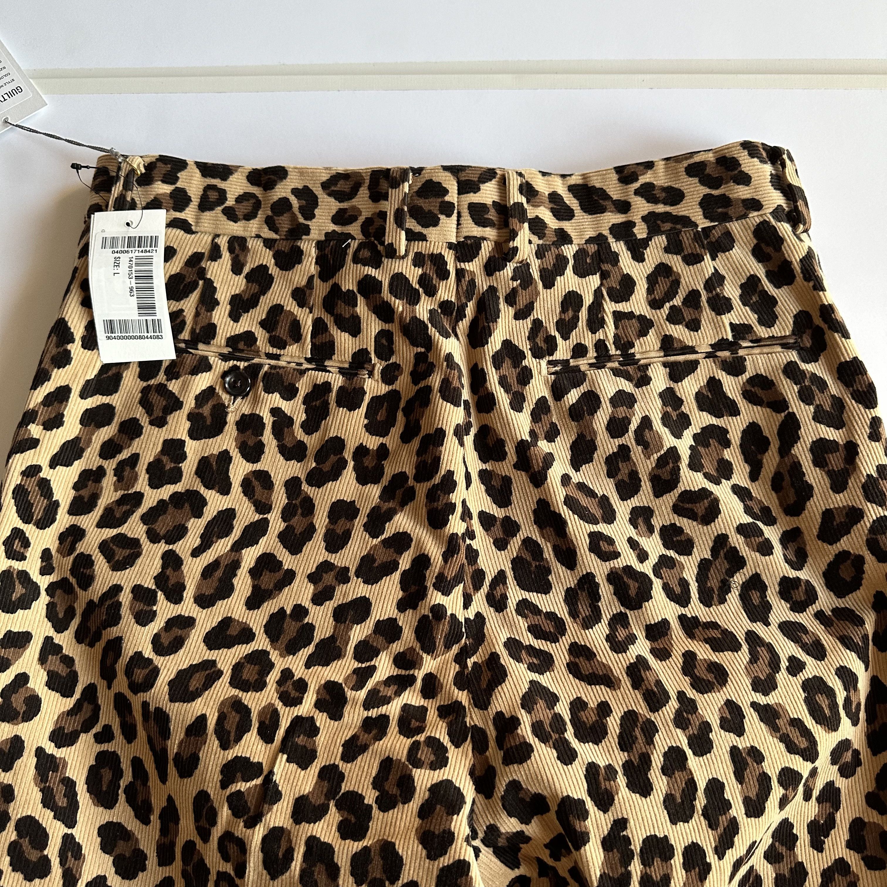 Wacko Maria WACKO MARIA Pleated Leopard-Print Cotton Corduroy Trousers Size US 34 / EU 50 - 5 Thumbnail