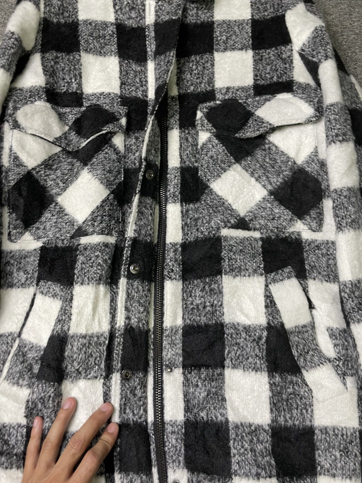 Forever 21 × Vintage Forever 21 Wool Checked Coat (51) Size US L / EU 52-54 / 3 - 8 Thumbnail